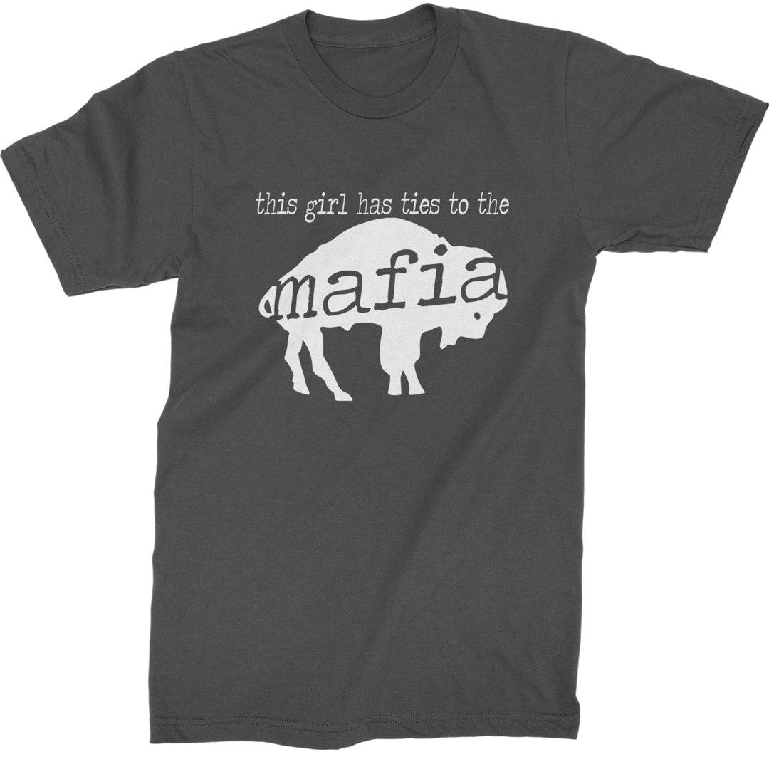 This Girl Has Ties To The Bills Mafia Mens T-shirt Charcoal Grey
