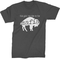 This Girl Has Ties To The Bills Mafia Mens T-shirt Charcoal Grey