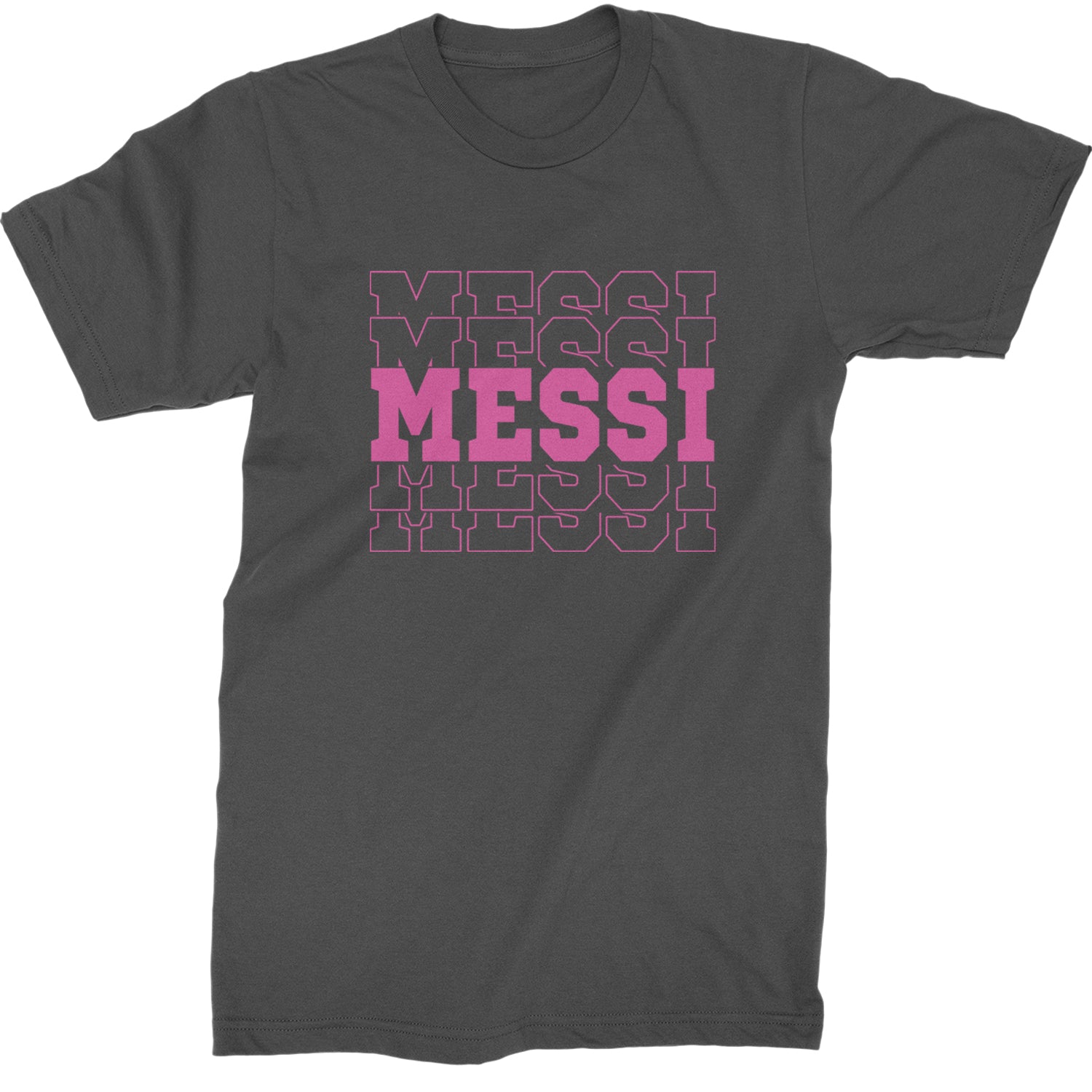 Messi Miami Futbol Mens T-shirt Charcoal Grey