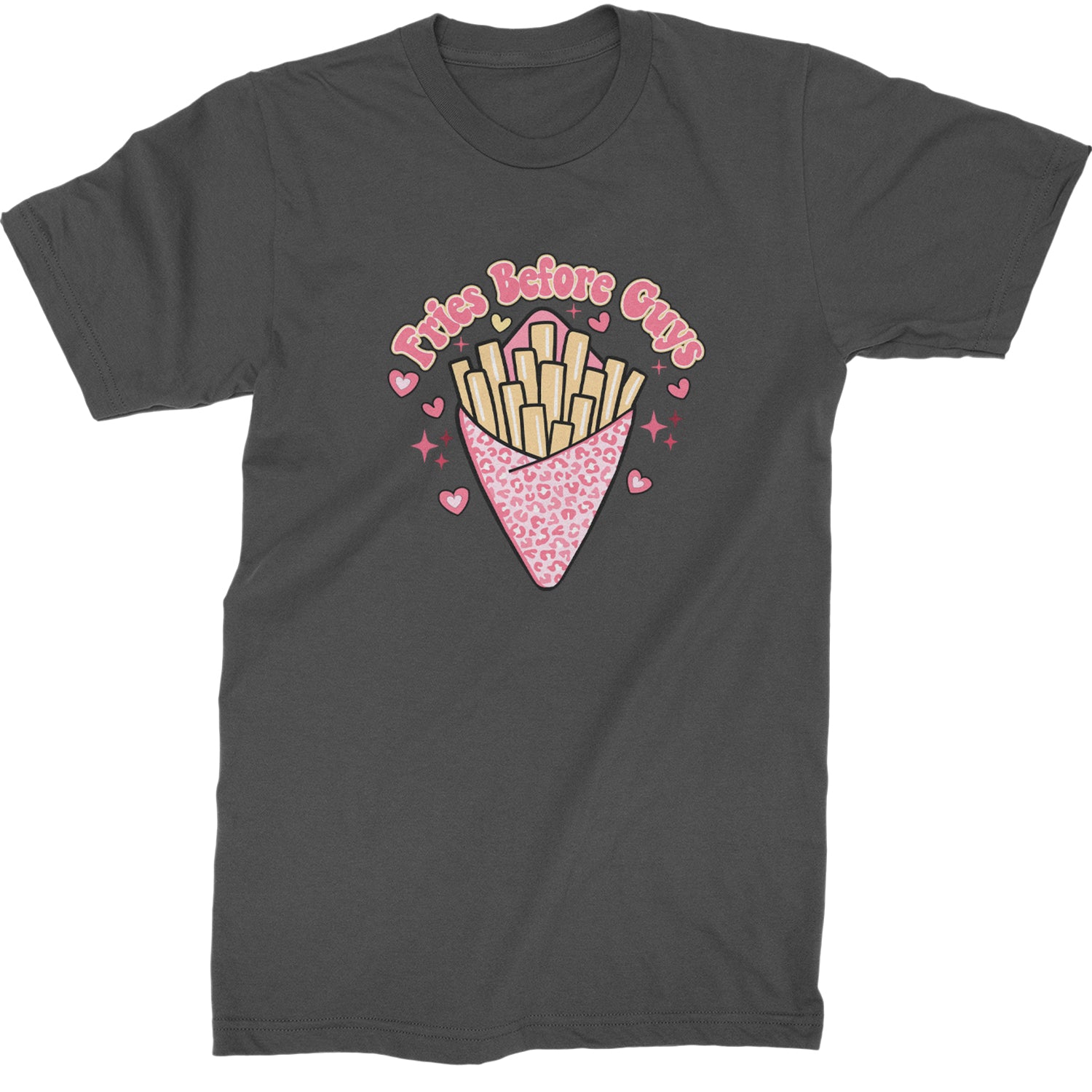 Fries Before Guys  Mens T-shirt Charcoal Grey