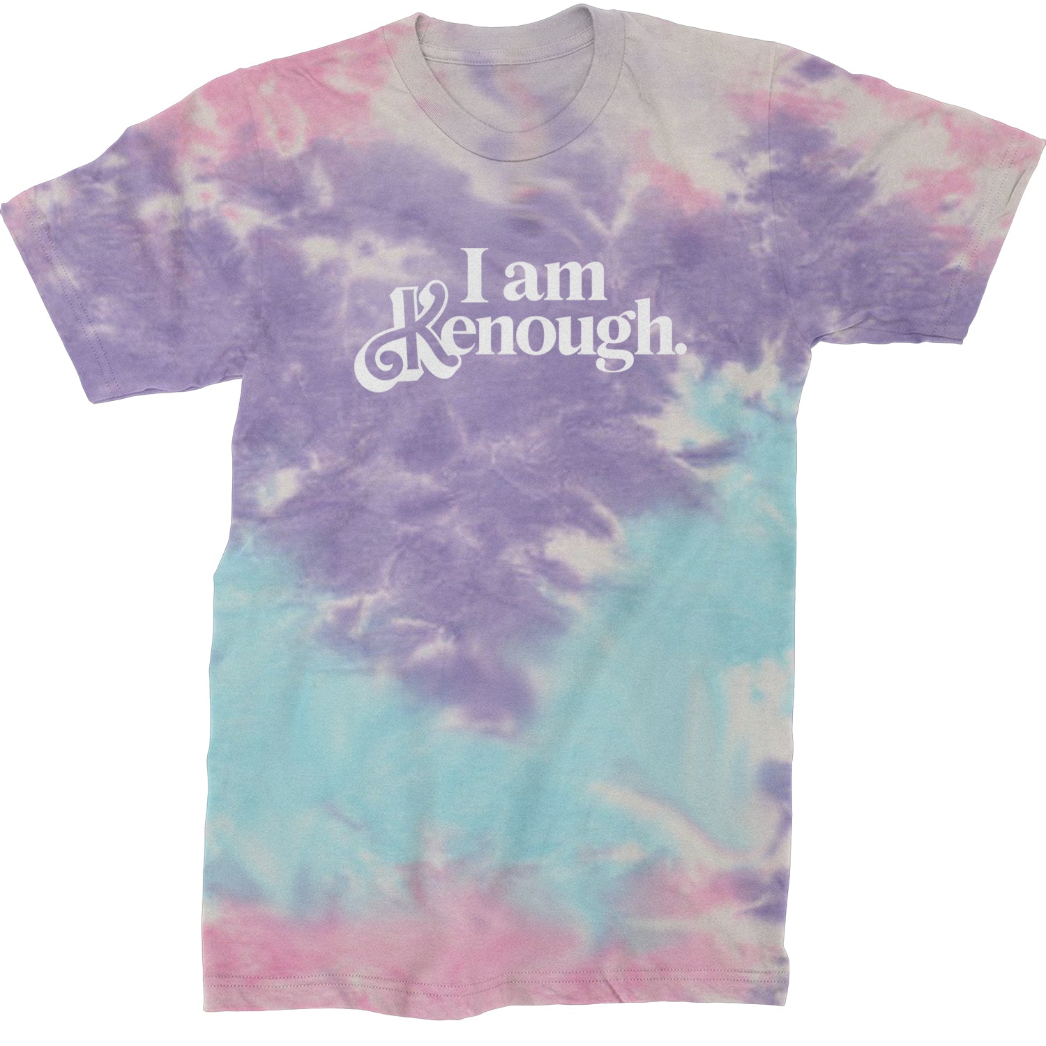 I Am Kenough White Print Mens T-shirt Tie-Dye Cotton Candy