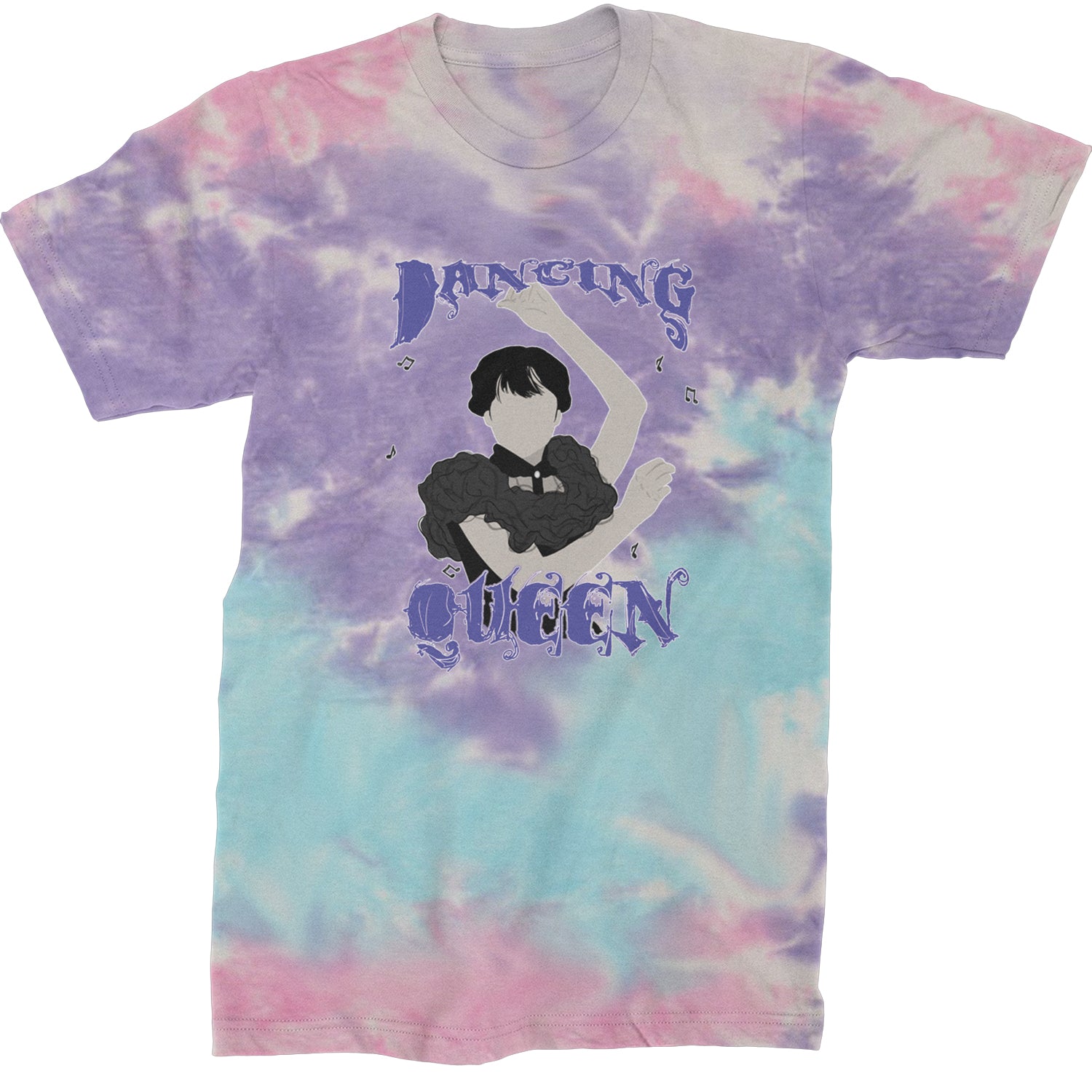 Wednesday Dancing Queen Mens T-shirt Tie-Dye Cotton Candy