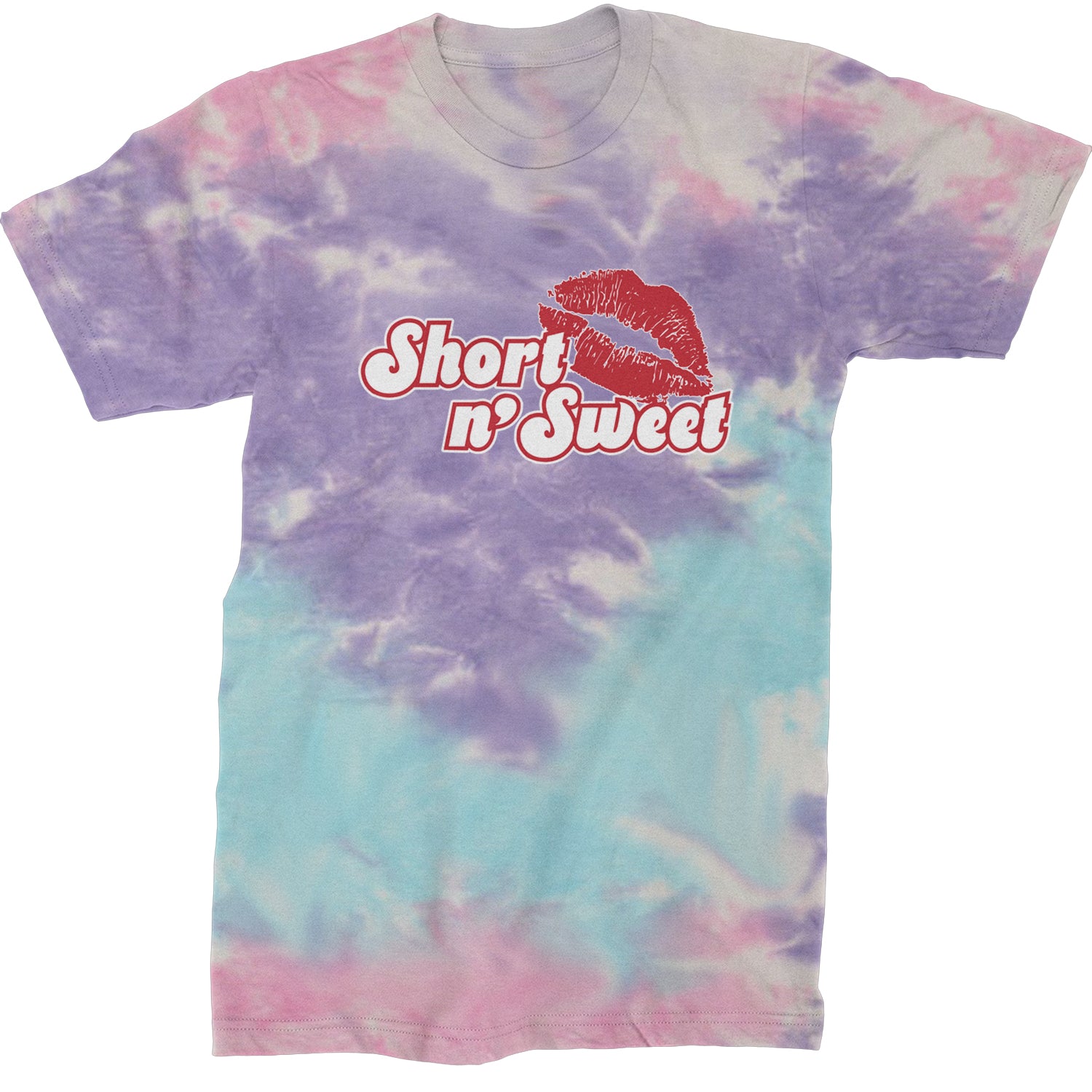 Short N' Sweet Red Lips  Mens T-shirt Tie-Dye Cotton Candy