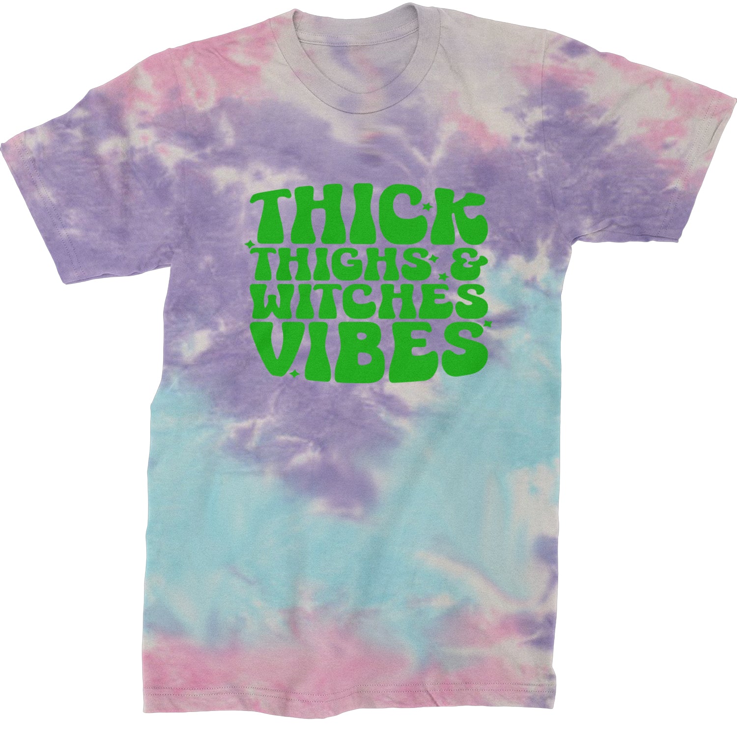 Thick Thighs And Witches Vibes Mens T-shirt Tie-Dye Cotton Candy