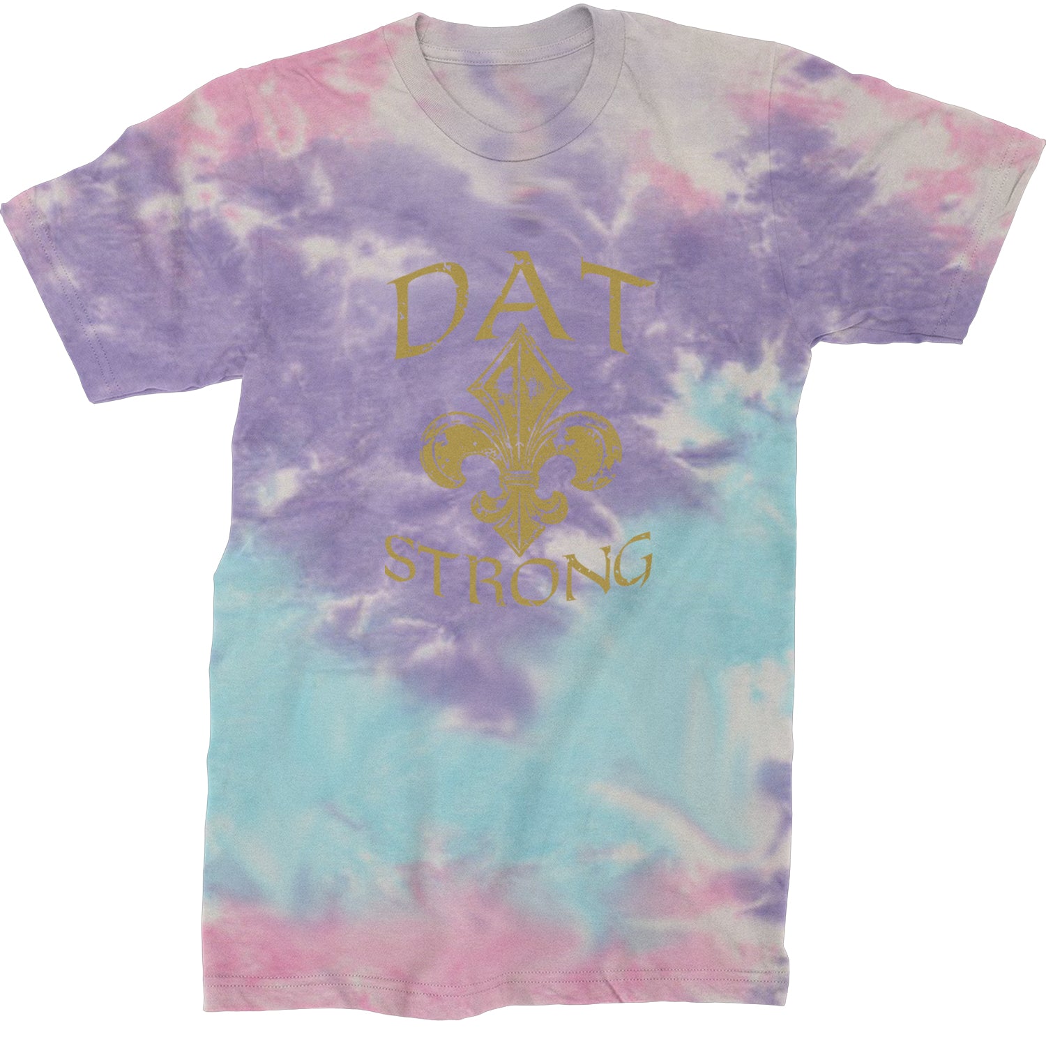 Dat Strong New Orleans   Mens T-shirt Tie-Dye Cotton Candy