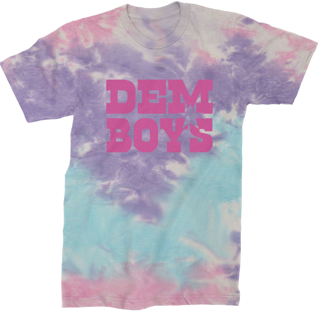 Dem Boys Hot Pink Dallas  Mens T-shirt Tie-Dye Cotton Candy