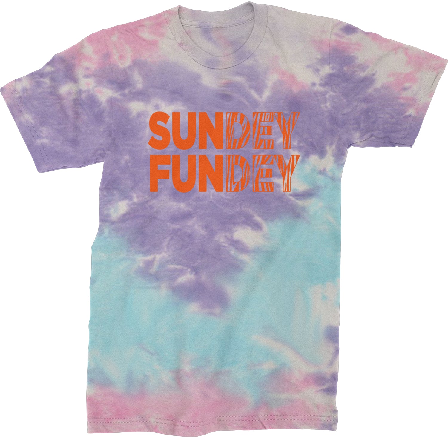 SunDEY FunDEY Sunday FundayMens T-shirt Tie-Dye Cotton Candy