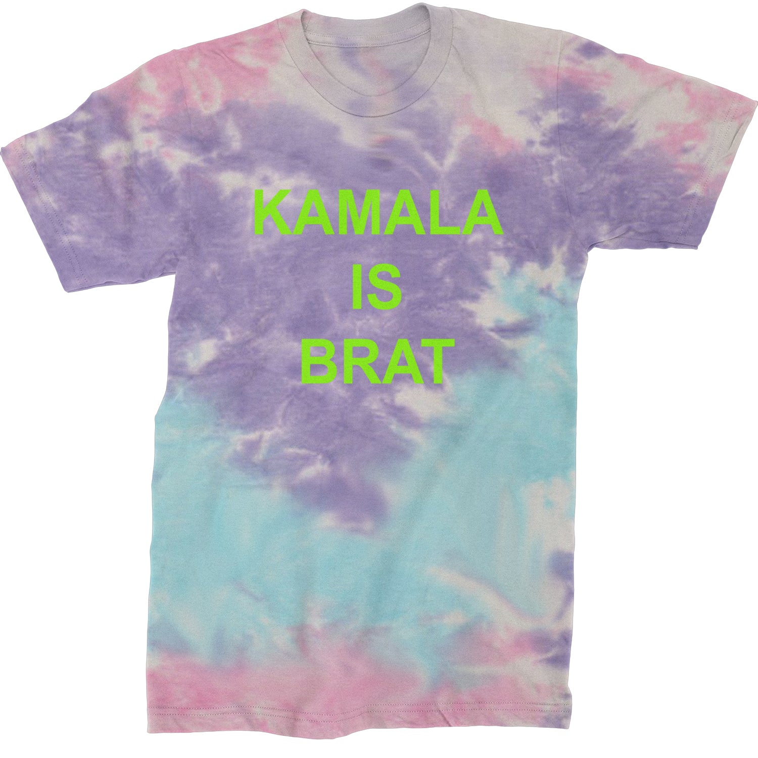 Kamala Is Brat - President Harris 2024 Mens T-shirt Tie-Dye Cotton Candy