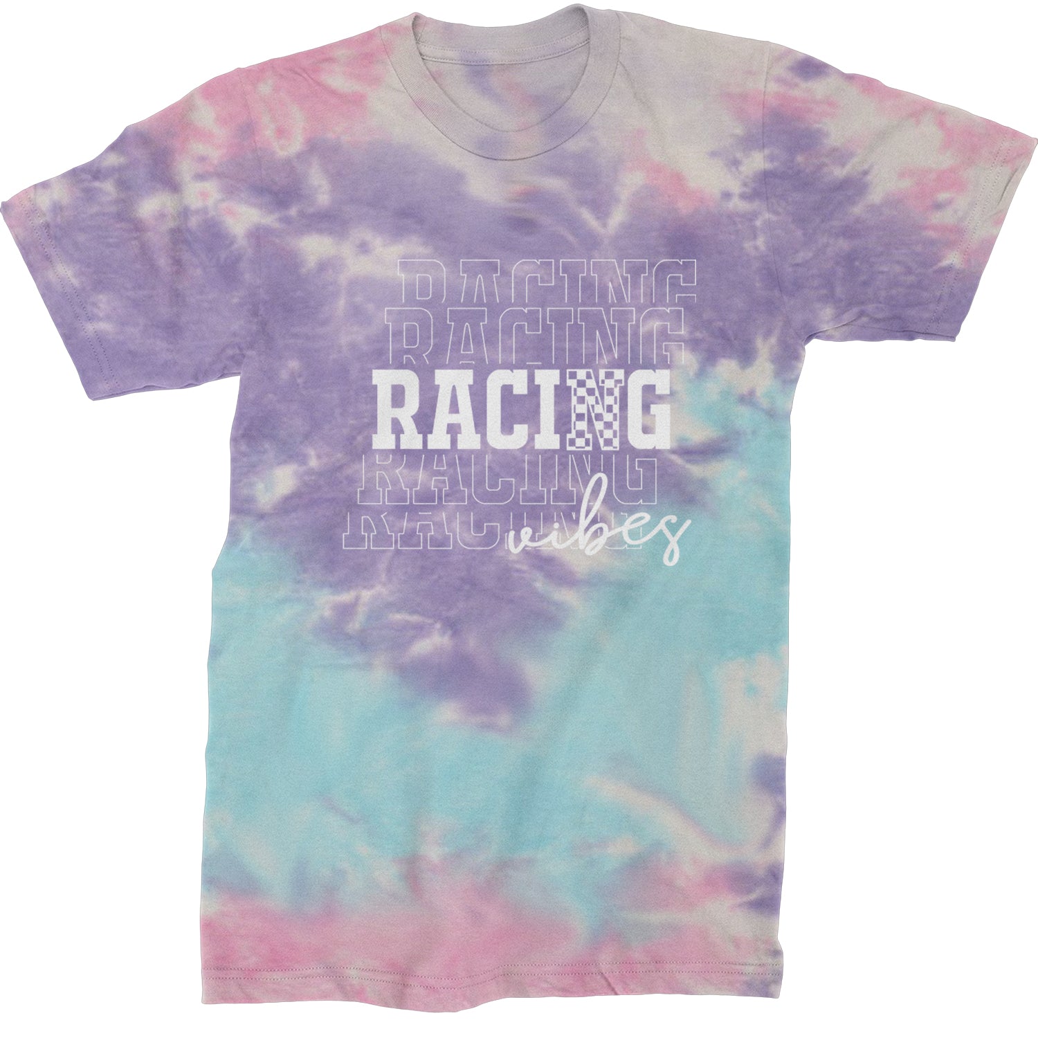 Racing Vibes Mens T-shirt Tie-Dye Cotton Candy