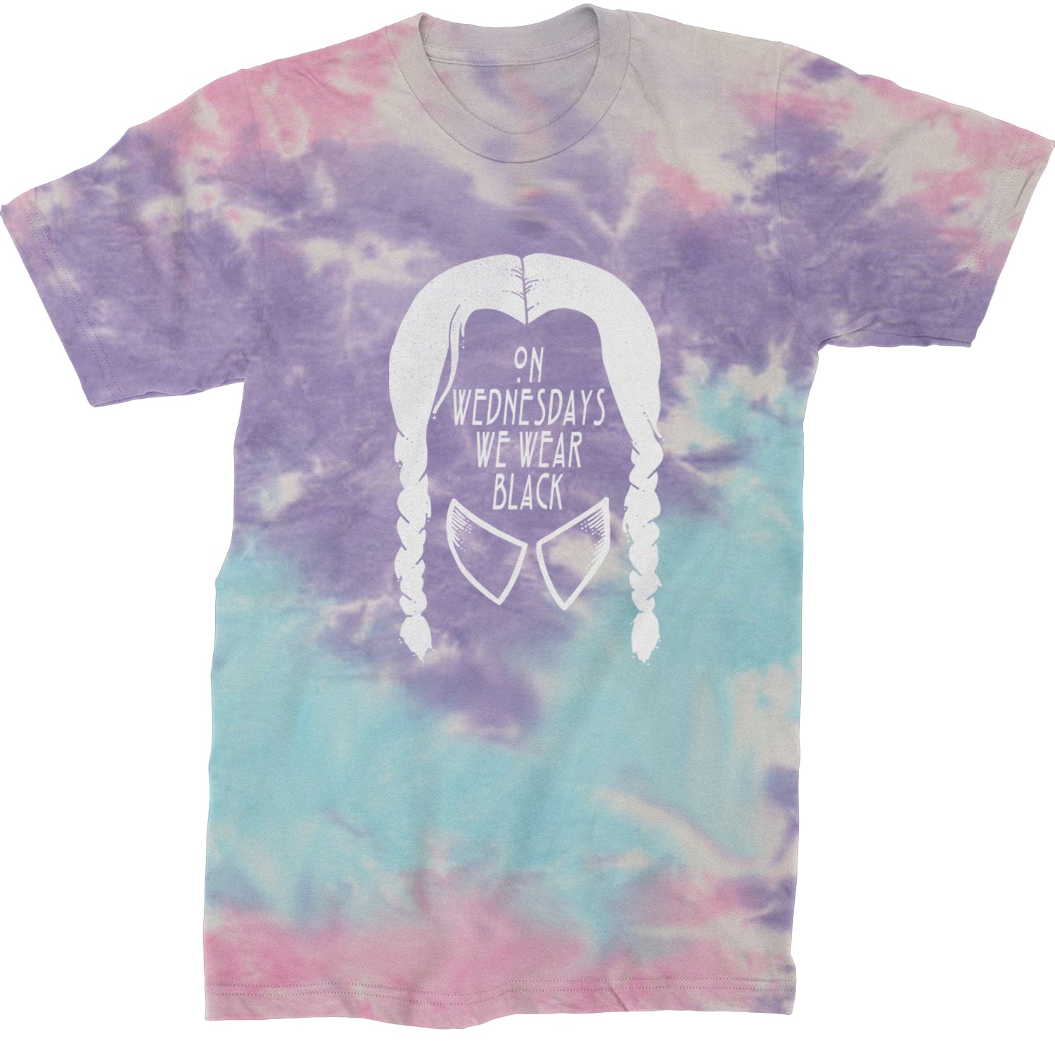 On Wednesdays, We Wear Black Mens T-shirt Tie-Dye Cotton Candy