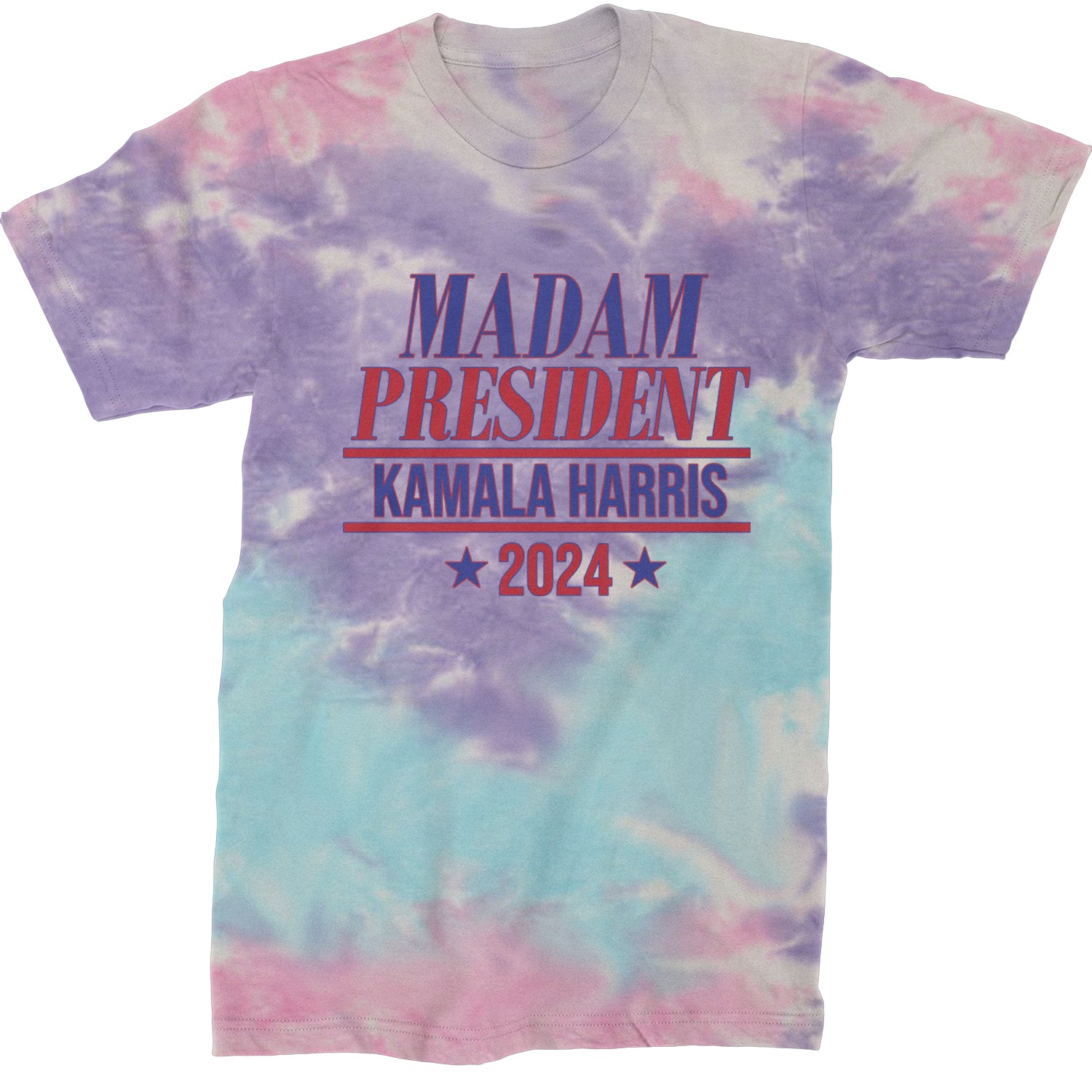 Madam President - Support kamala Harris For President 2024 Mens T-shirt Tie-Dye Cotton Candy