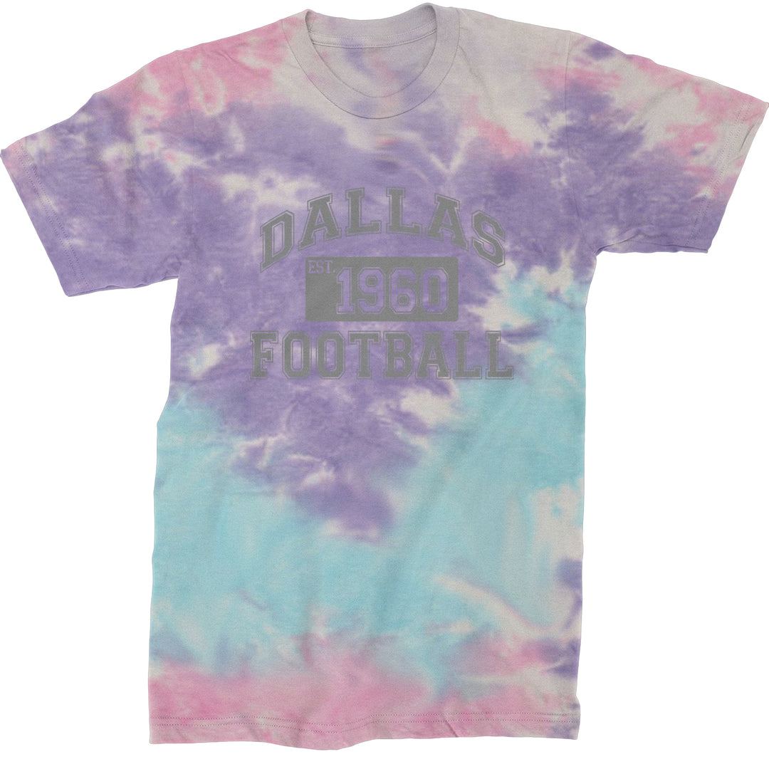 Dallas Football Established 1960 Mens T-shirt Tie-Dye Cotton Candy
