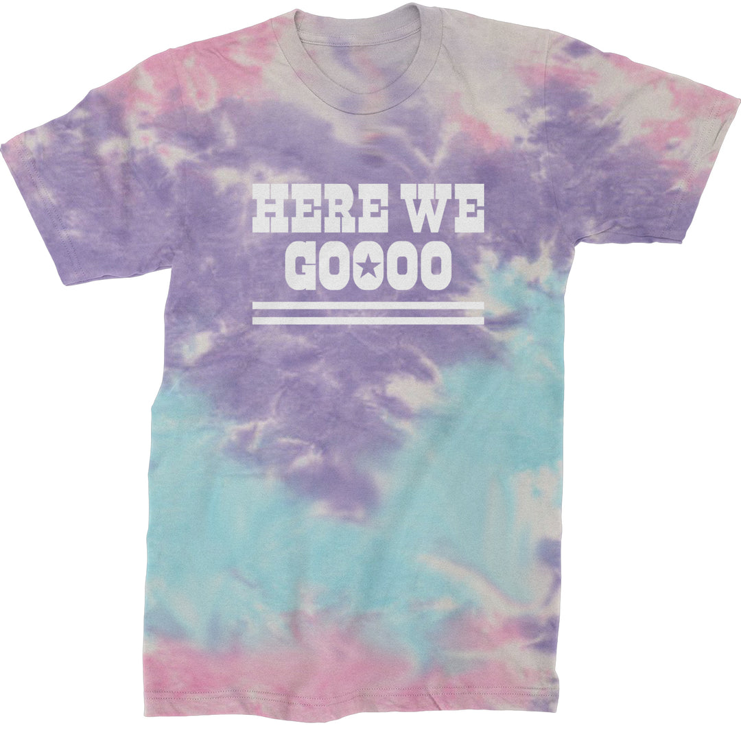 Here We Go Dem Boys Dallas Football Mens T-shirt Tie-Dye Cotton Candy