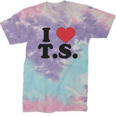 I Heart T.S. Concert Music Lover  Mens T-shirt Tie-Dye Cotton Candy