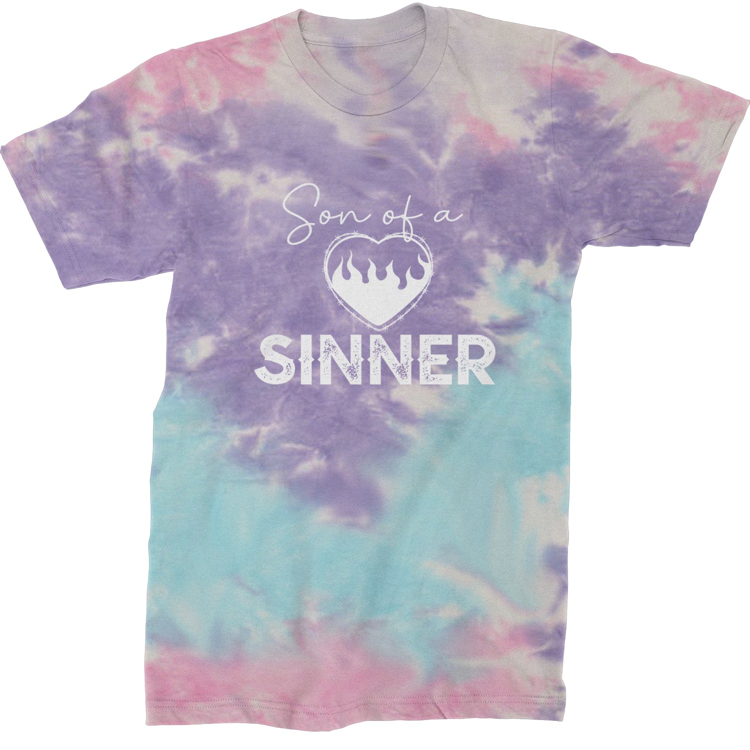 Son Of A Sinner Somebody Save Me From Myself  Mens T-shirt Tie-Dye Cotton Candy