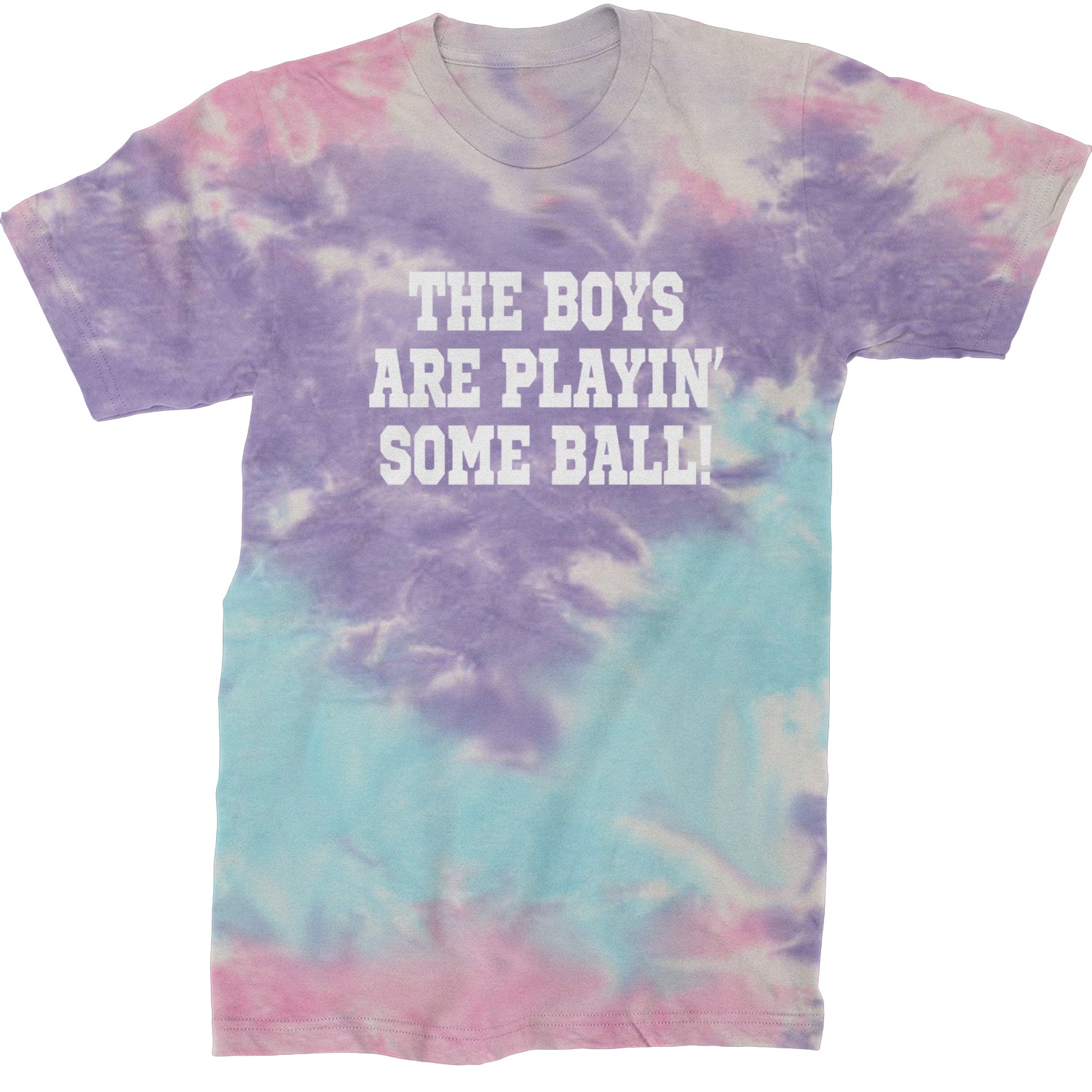 The Boys Are Playing Some Baseball Mens T-shirt Tie-Dye Cotton Candy