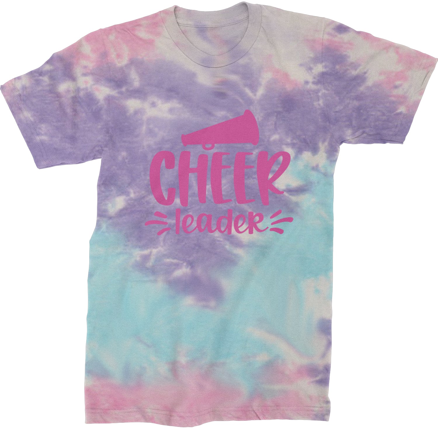 Cheerleader Bullhorn Mens T-shirt Tie-Dye Cotton Candy