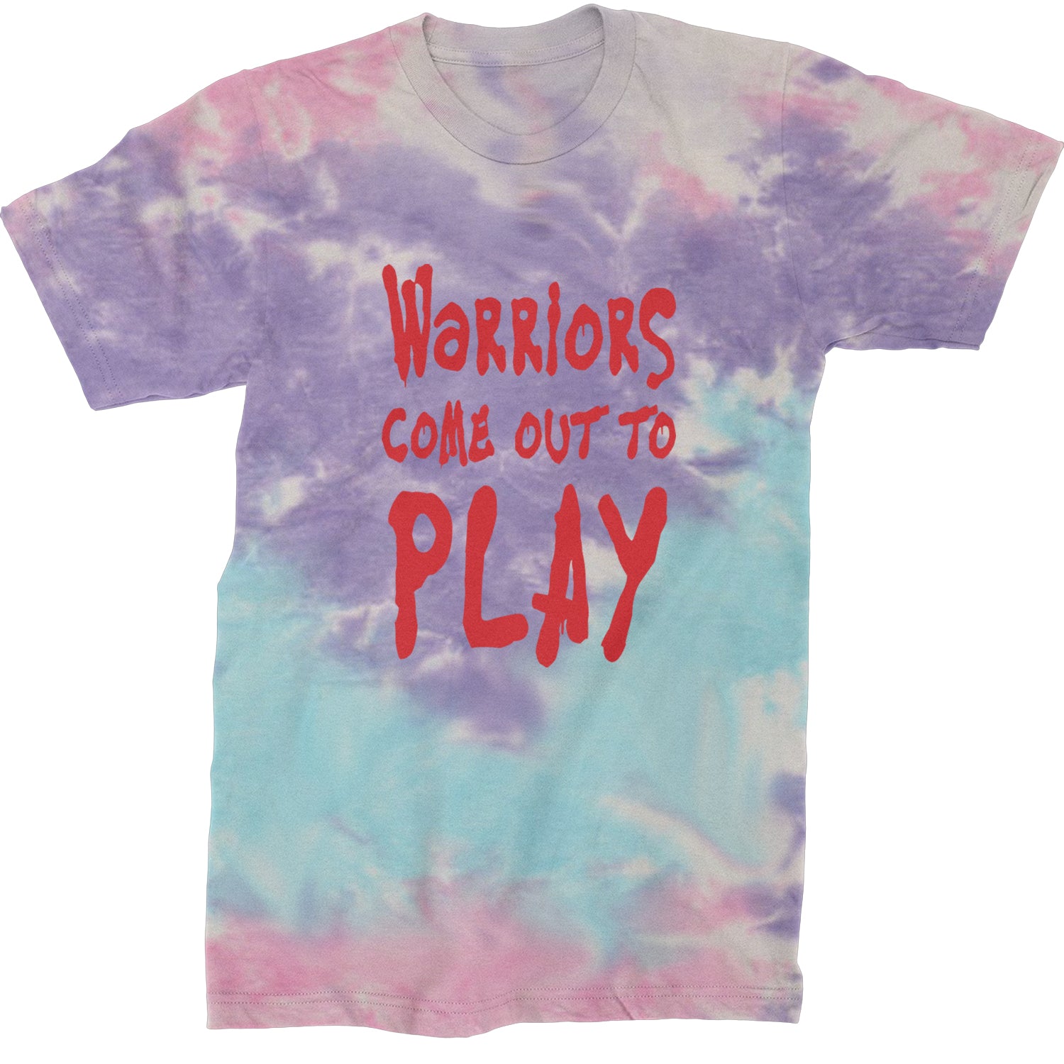 Warriors Come Out To Play  Mens T-shirt Tie-Dye Cotton Candy