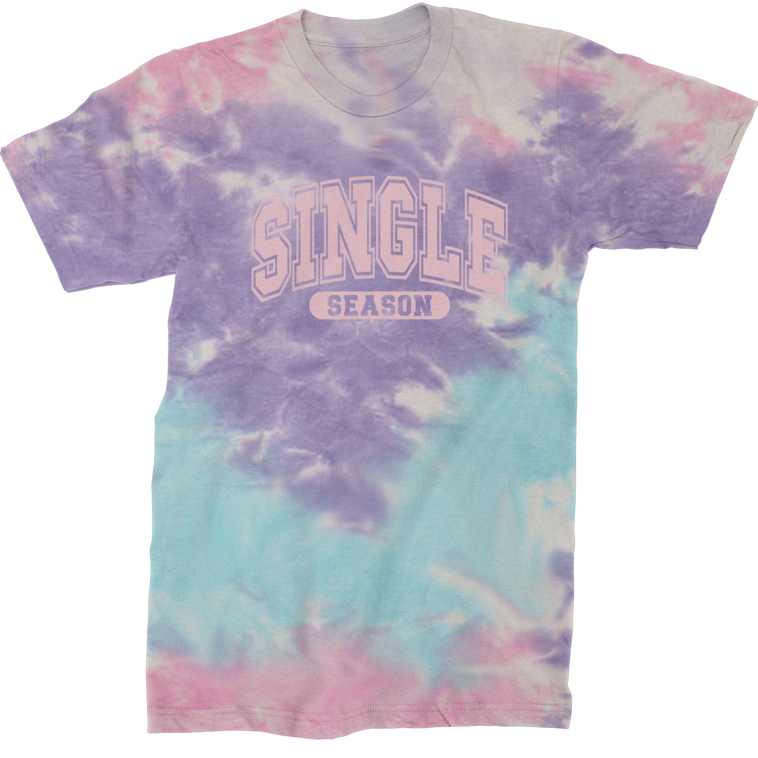 Single Season Valentine's Day  Mens T-shirt Tie-Dye Cotton Candy