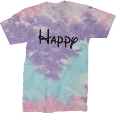 Happy - 7 Dwarfs Costume Mens T-shirt Tie-Dye Cotton Candy