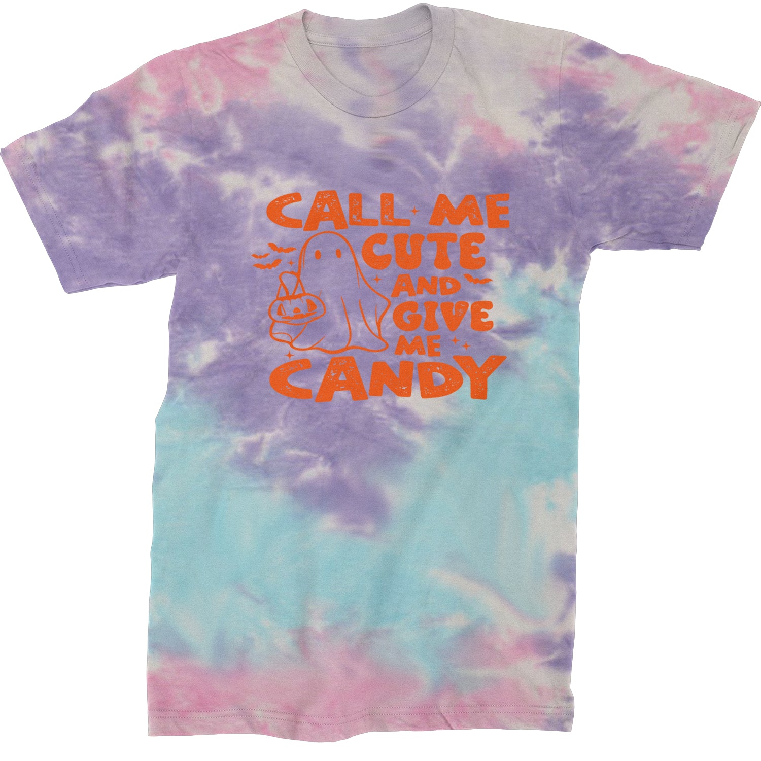 Call Me Cute And Give Me Candy Mens T-shirt Tie-Dye Cotton Candy