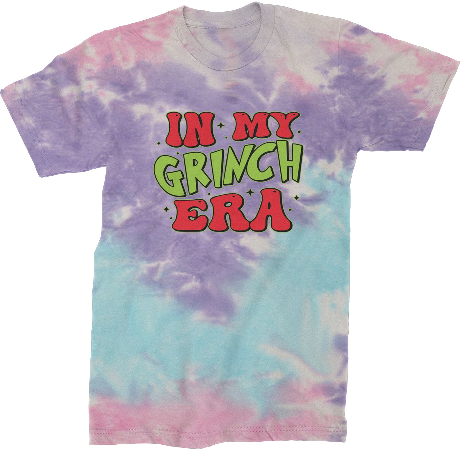 In My Gr-nch Era Jolly Merry Christmas  Mens T-shirt Tie-Dye Cotton Candy