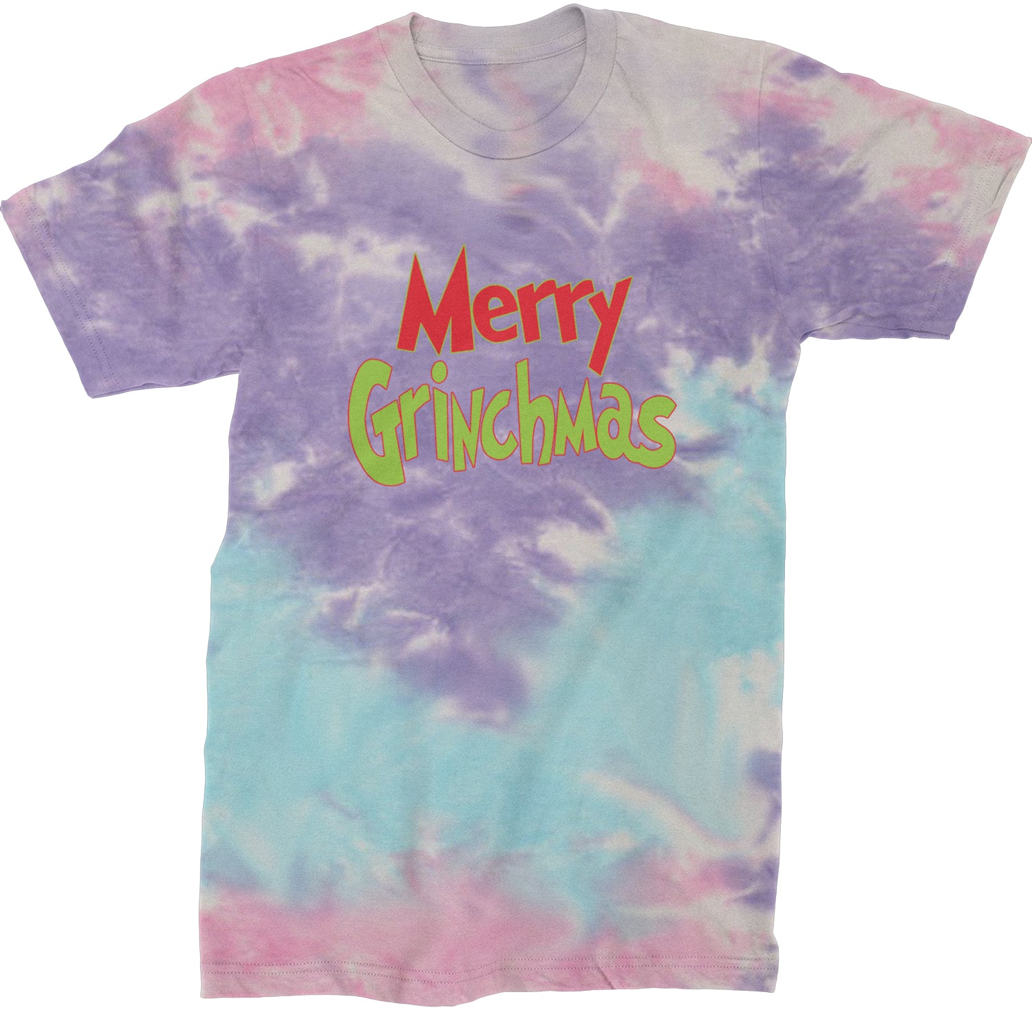 Merry Grinchmas Jolly Merry Christmas  Mens T-shirt Tie-Dye Cotton Candy