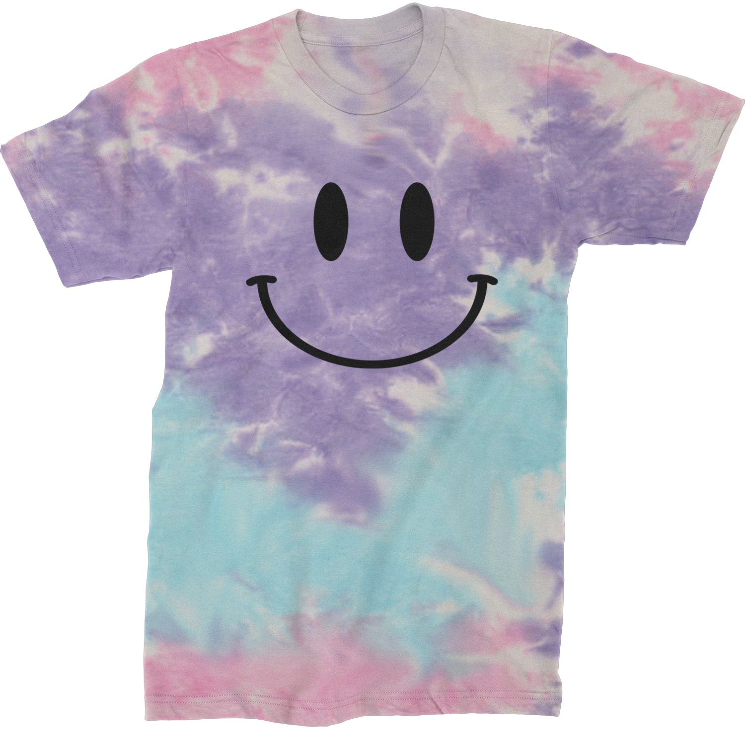 Smile Face Mens T-shirt Tie-Dye Cotton Candy