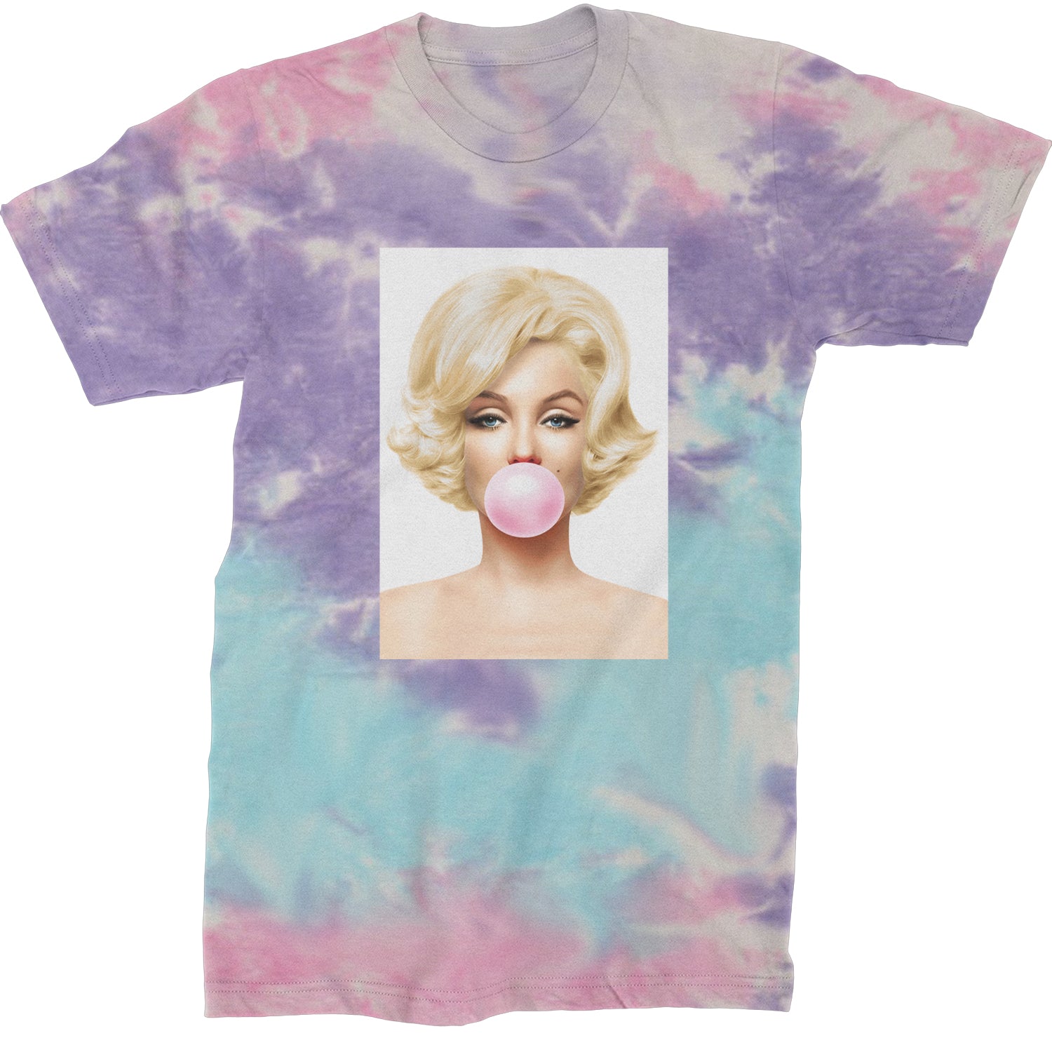 Ms. Monroe Pink Bubble Gum American Icon Mens T-shirt Tie-Dye Cotton Candy