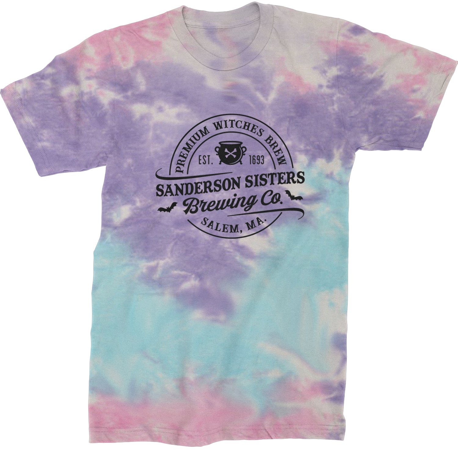 Sanderson Sisters Brewing Company Witches Brew Mens T-shirt Tie-Dye Cotton Candy