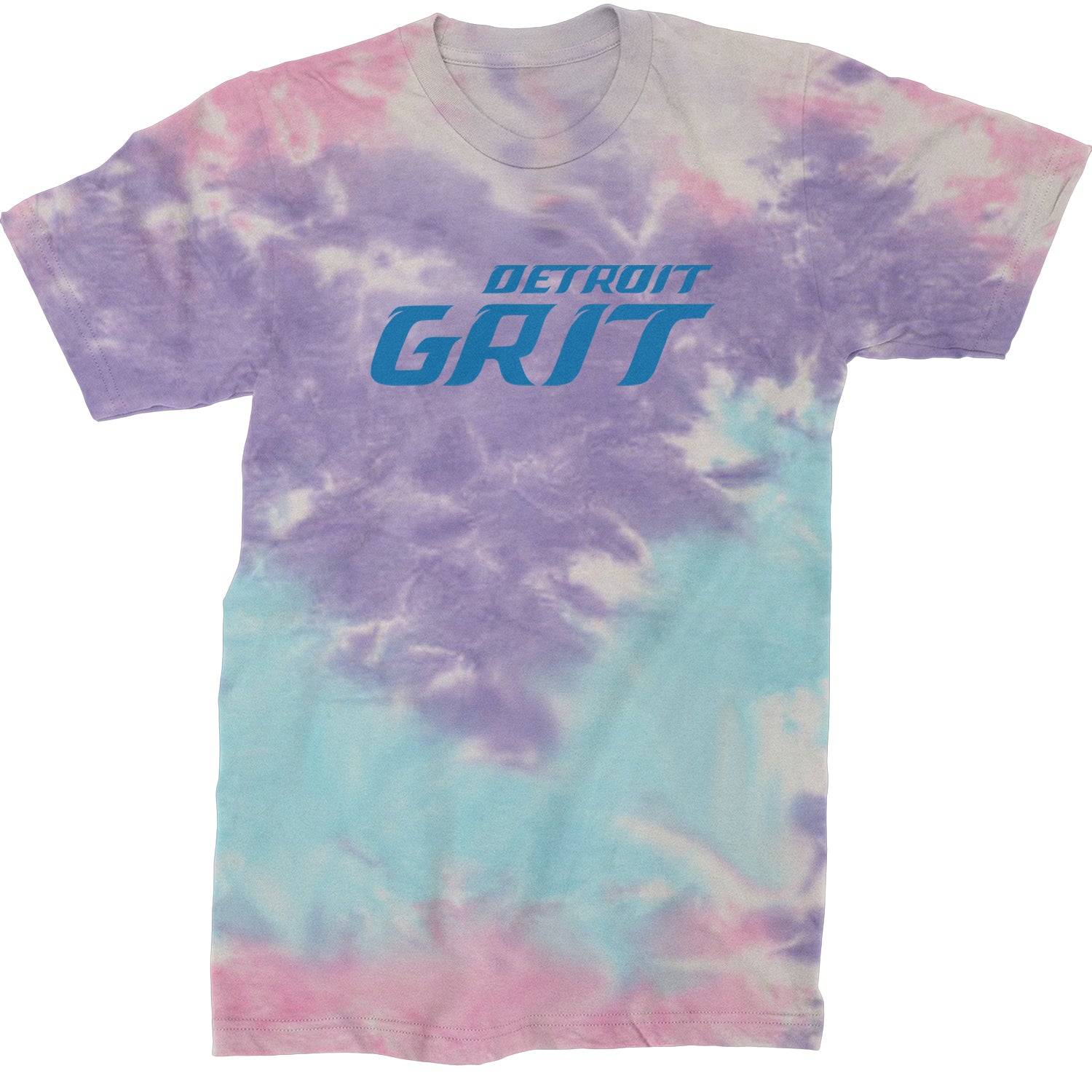 Grit Detroit Football Hard Knocks Mens T-shirt Tie-Dye Cotton Candy