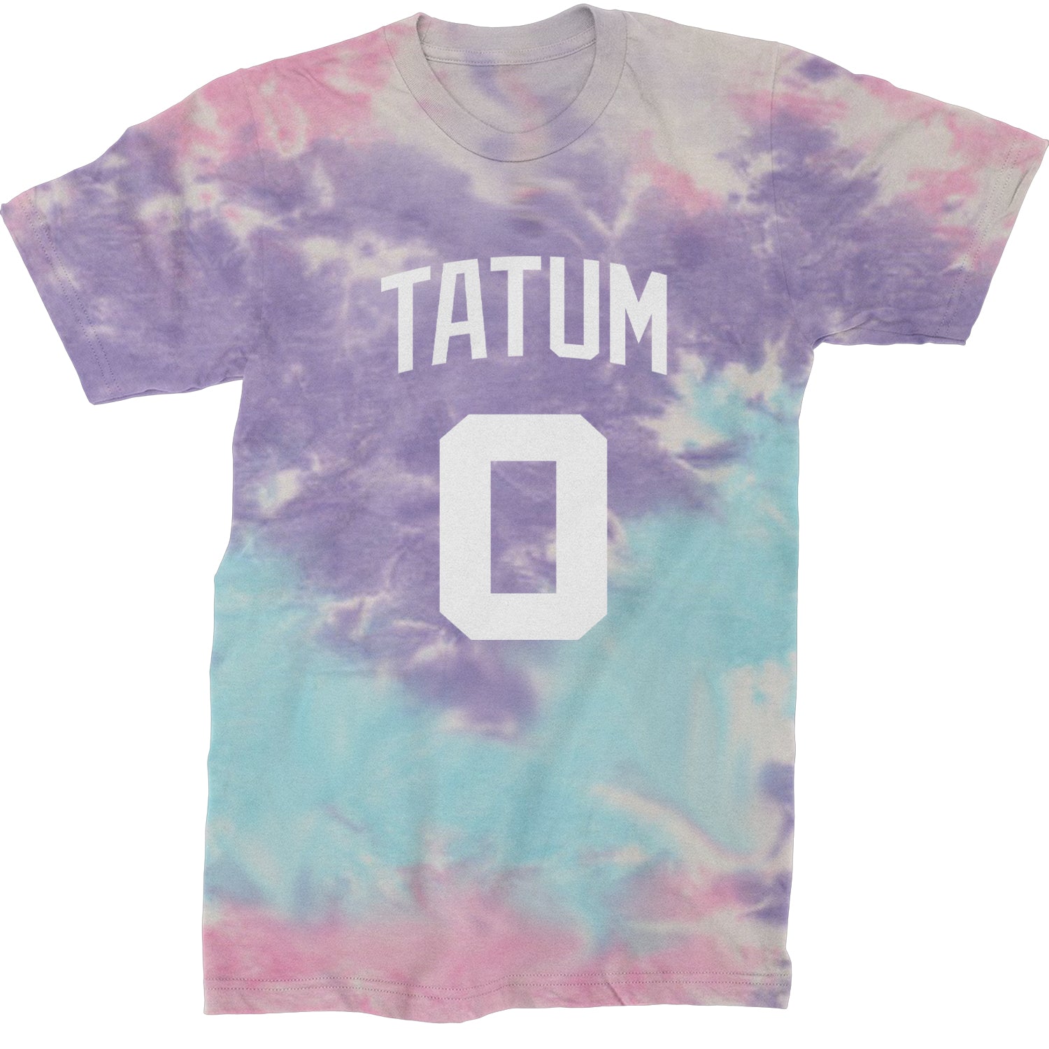 Tatum #0 Boston Basketball Mens T-shirt Tie-Dye Cotton Candy