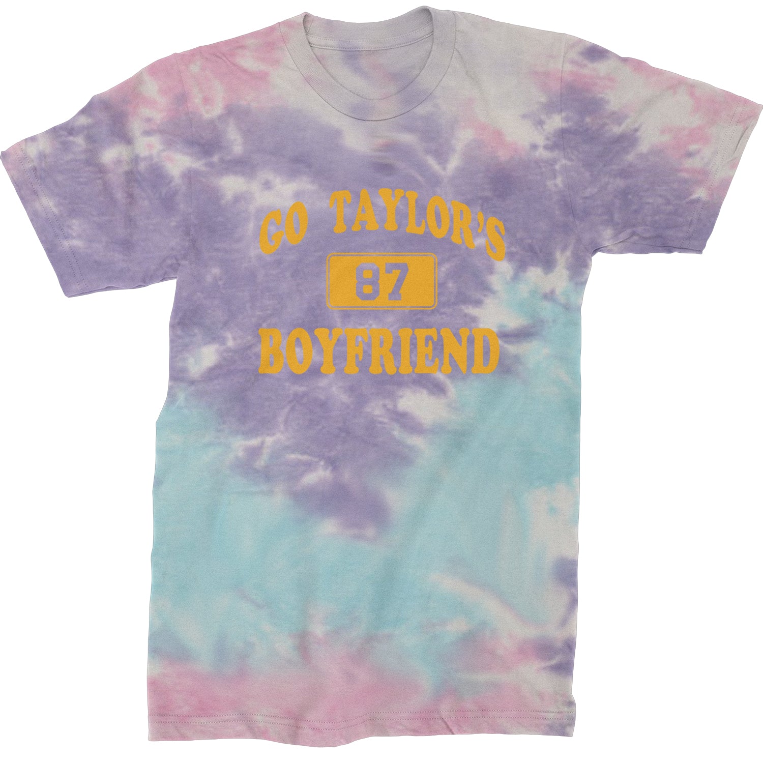 Go Taylor's Boyfriend Kansas City Mens T-shirt Tie-Dye Cotton Candy