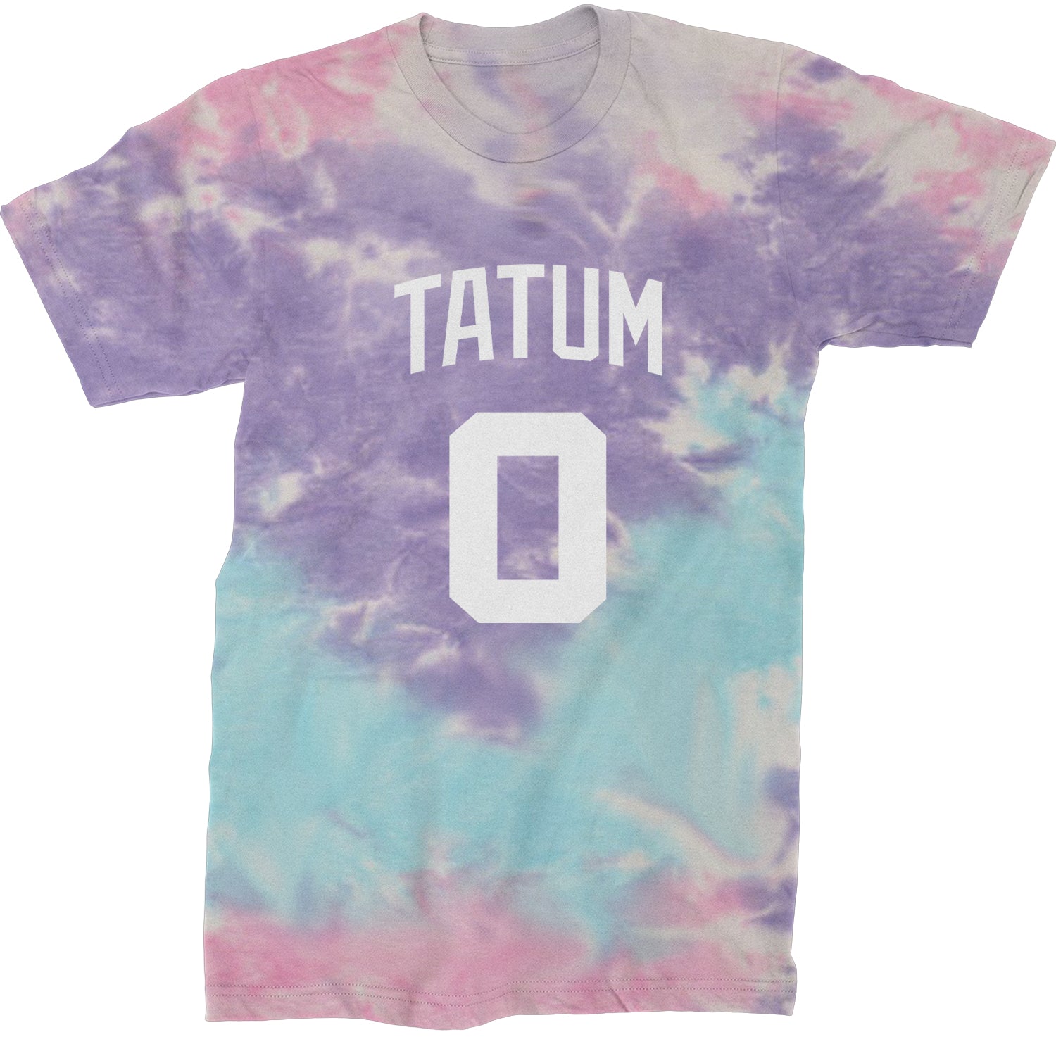 Tatum #0 Boston Basketball Mens T-shirt Tie-Dye Cotton Candy