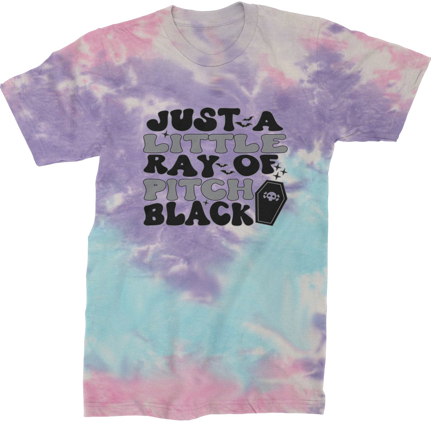 Just A Little Ray of Pitch Black Mens T-shirt Tie-Dye Cotton Candy