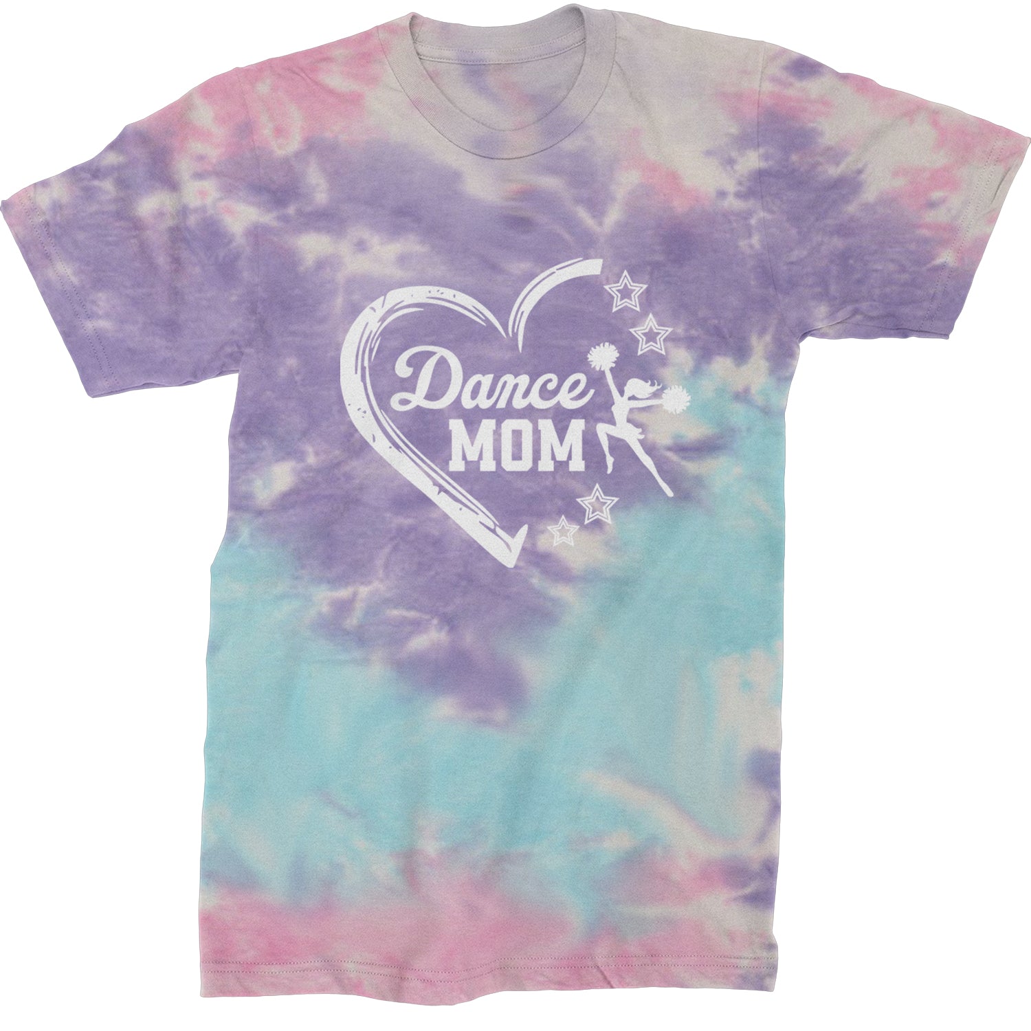 Heart Dance Mom Love Mens T-shirt Tie-Dye Cotton Candy