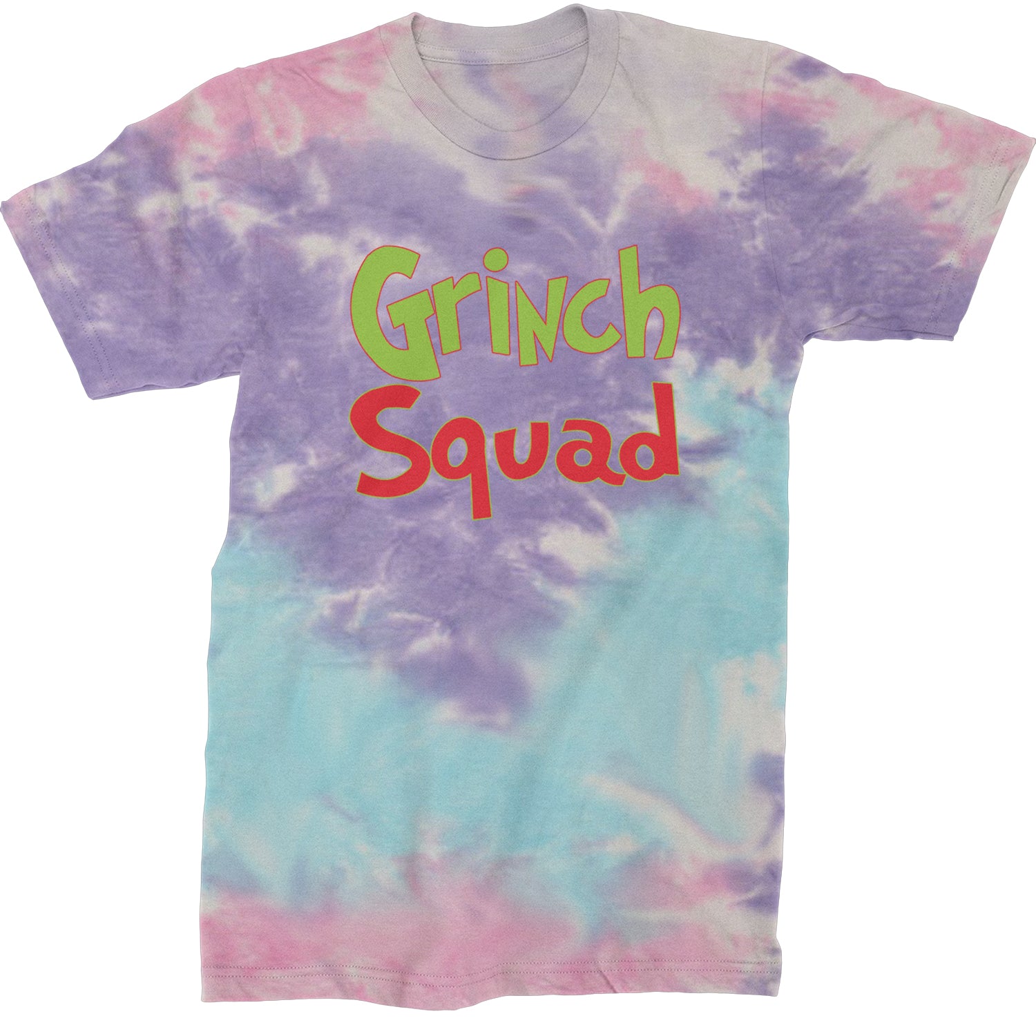 Gr-nch Squad Jolly Grinchmas Merry Christmas  Mens T-shirt Tie-Dye Cotton Candy