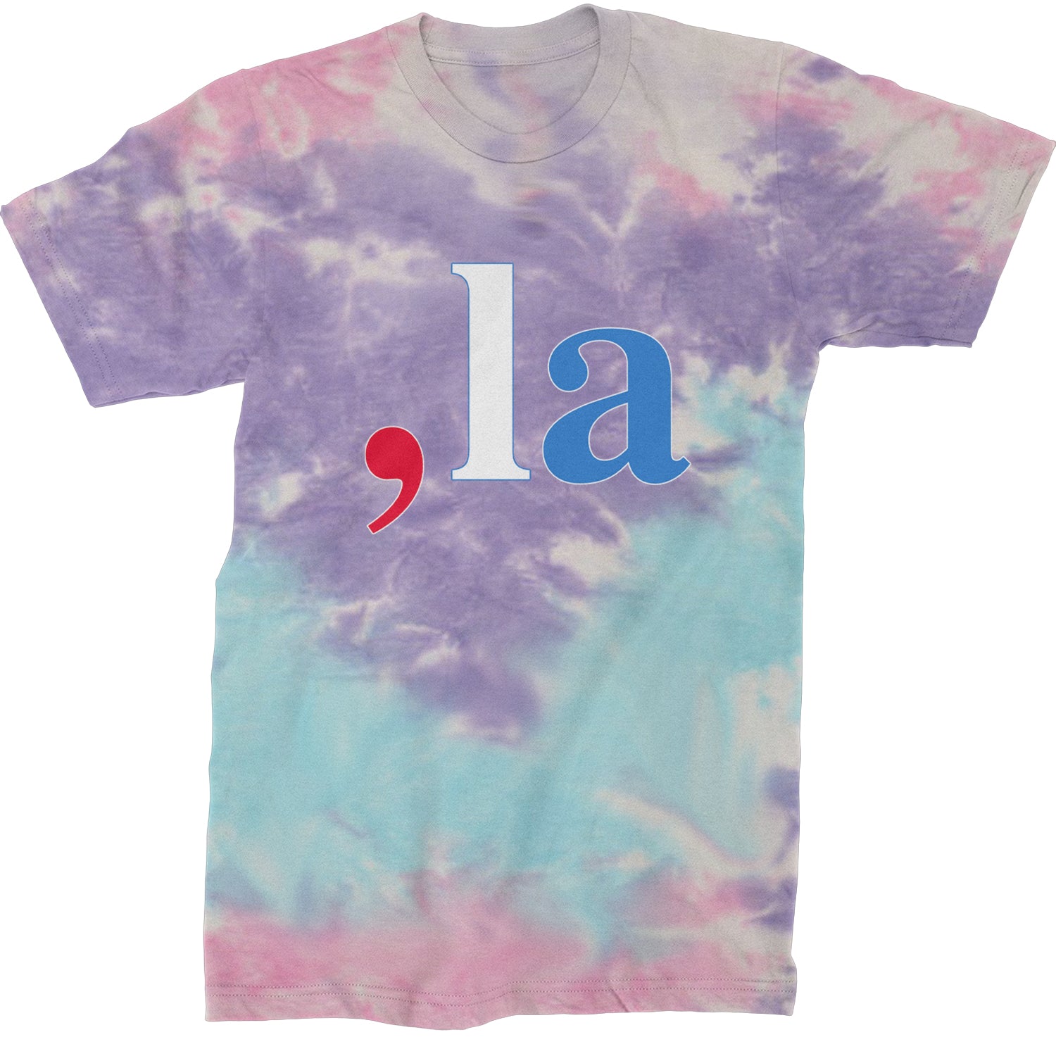 Comma-La - Support Kamala Harris For President 2024 Mens T-shirt Tie-Dye Cotton Candy