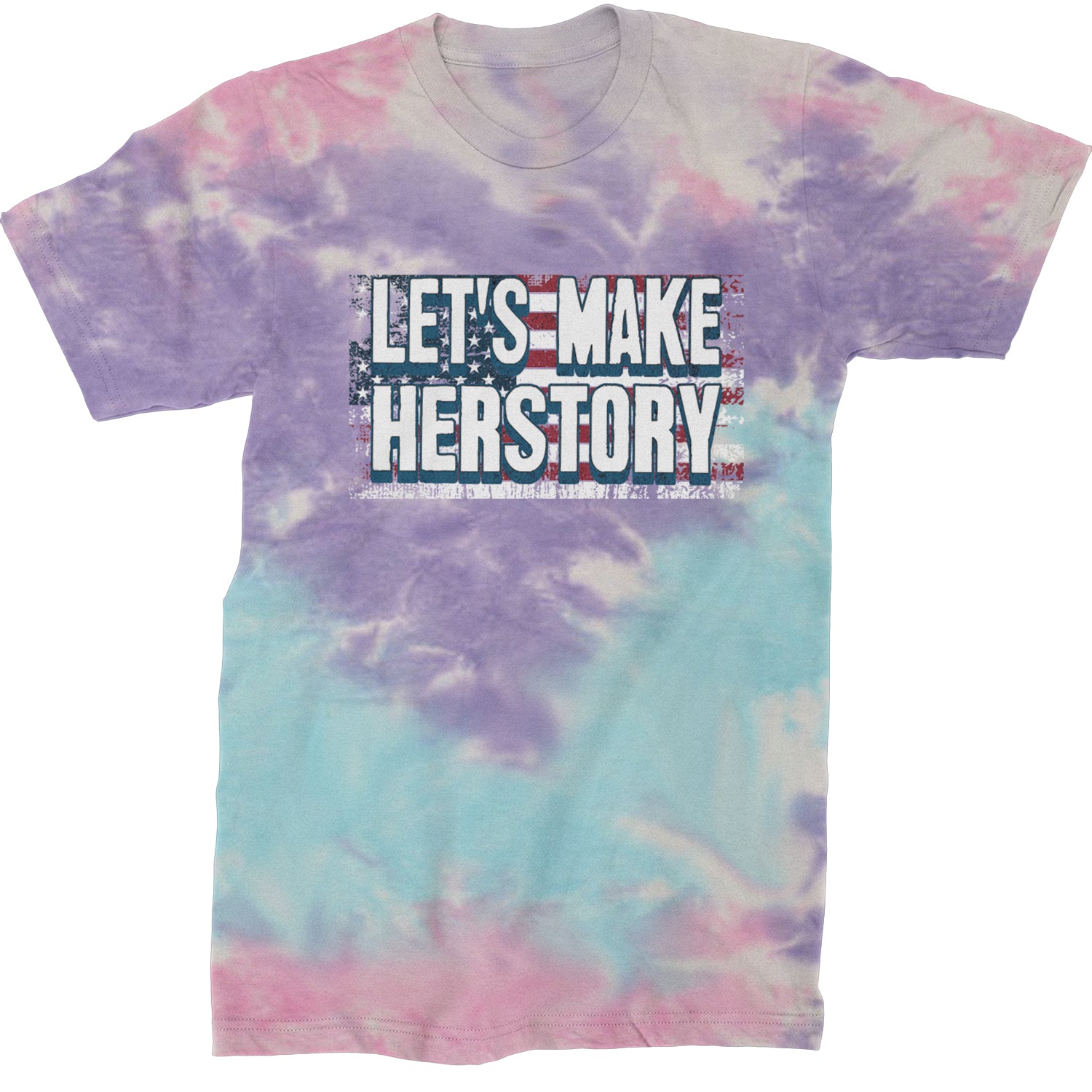 Lets Make Herstory - Support Kamala Harris For President 2024 Mens T-shirt Tie-Dye Cotton Candy