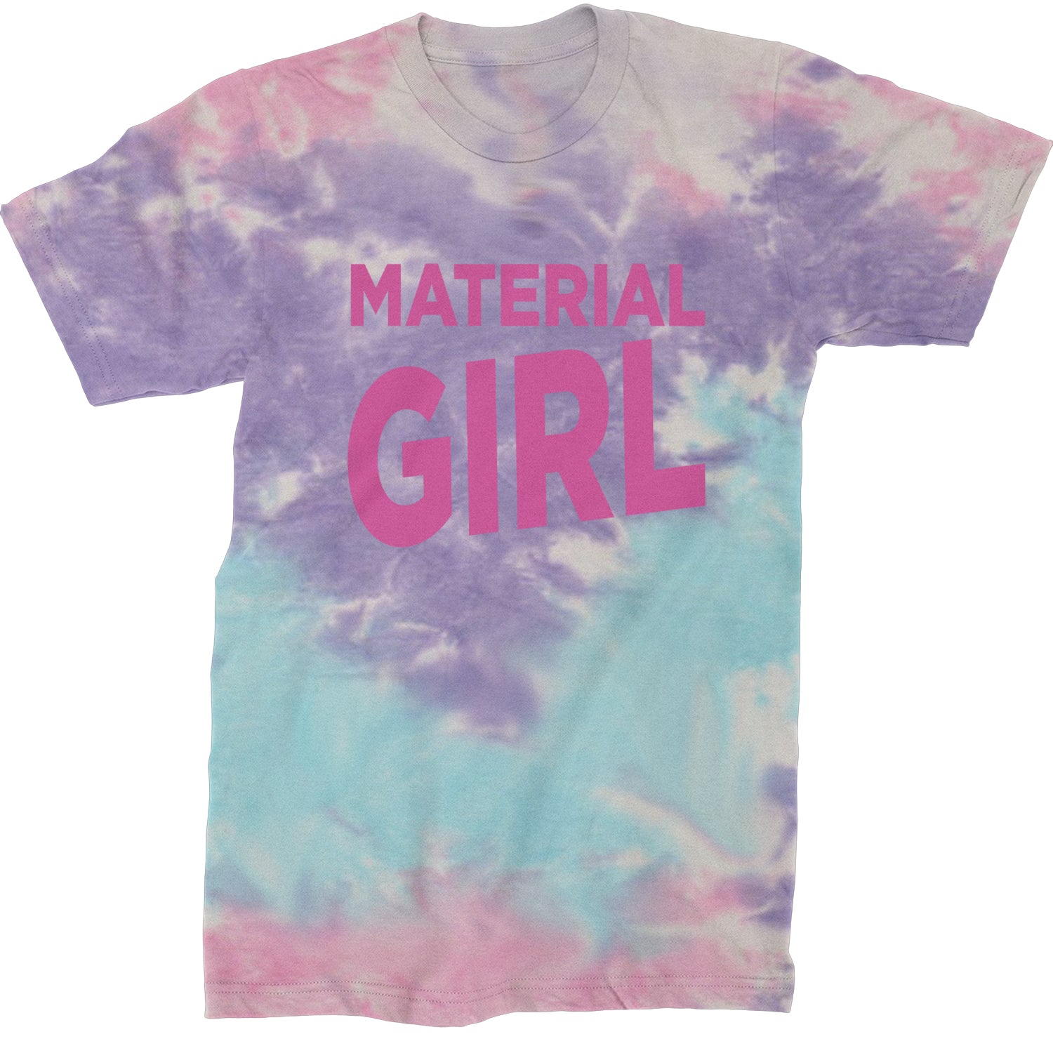 Material Girl 80's Retro Celebration Mens T-shirt Tie-Dye Cotton Candy