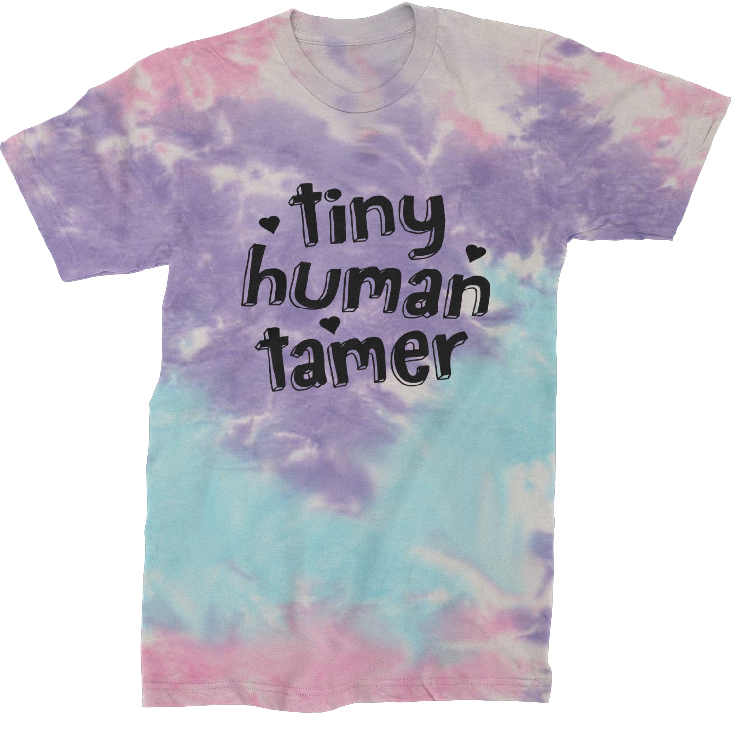 Tiny Human Tamer Teacher Mens T-shirt Tie-Dye Cotton Candy