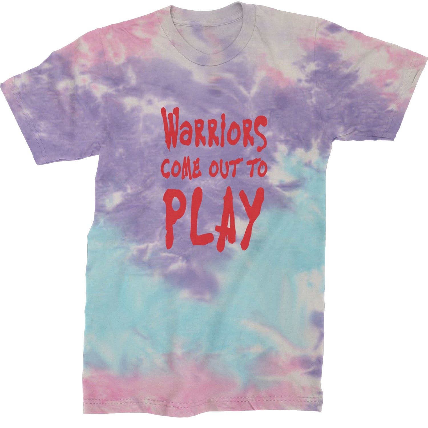 Warriors Come Out To Play  Mens T-shirt Tie-Dye Cotton Candy