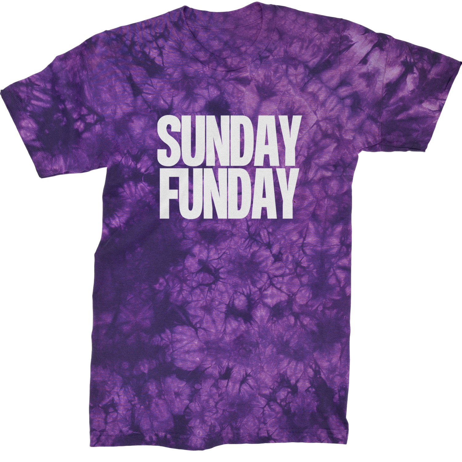 Sunday Funday  Mens T-shirt Tie-Dye Crystal Purple