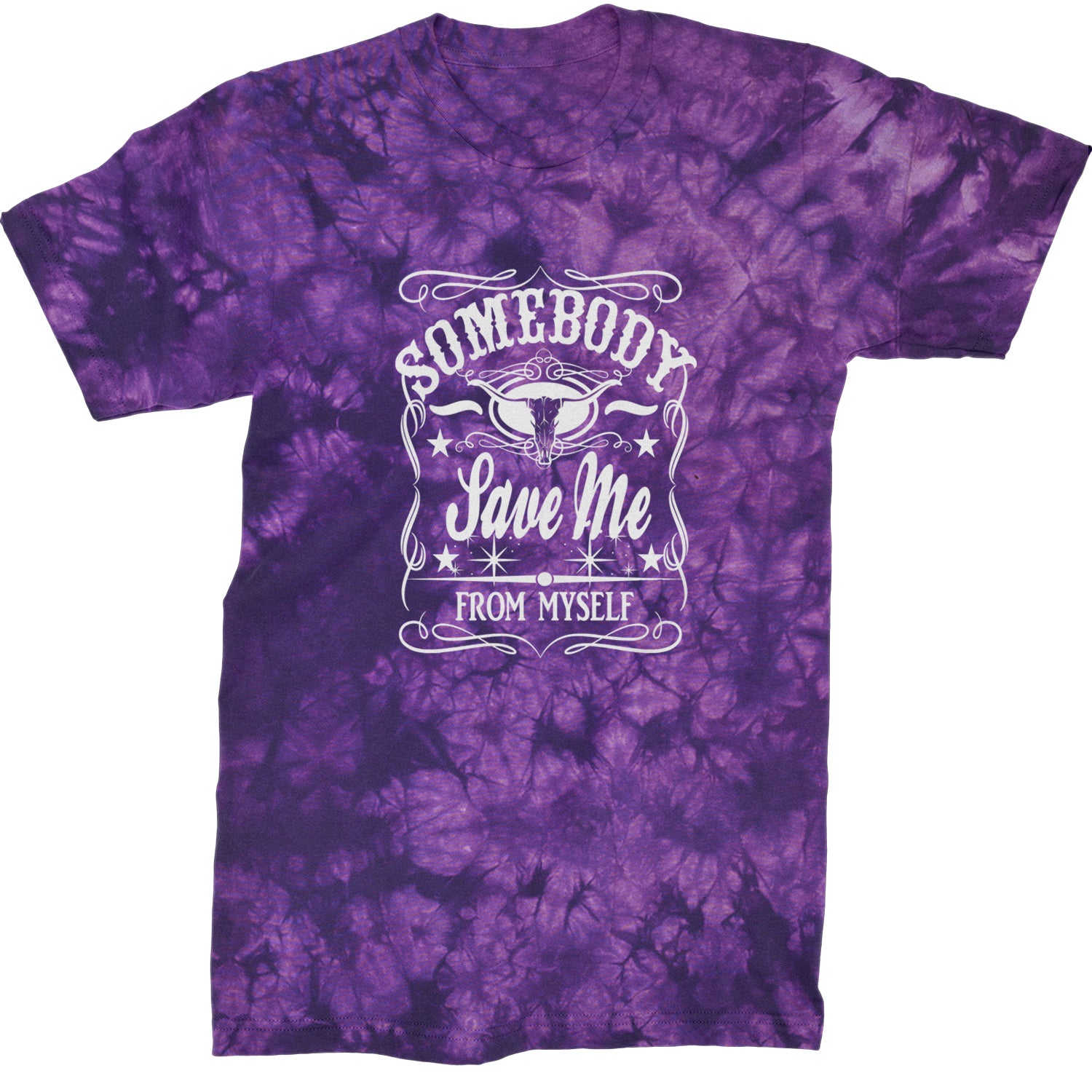 Somebody Save Me From Myself Son Of A Sinner Mens T-shirt Tie-Dye Crystal Purple