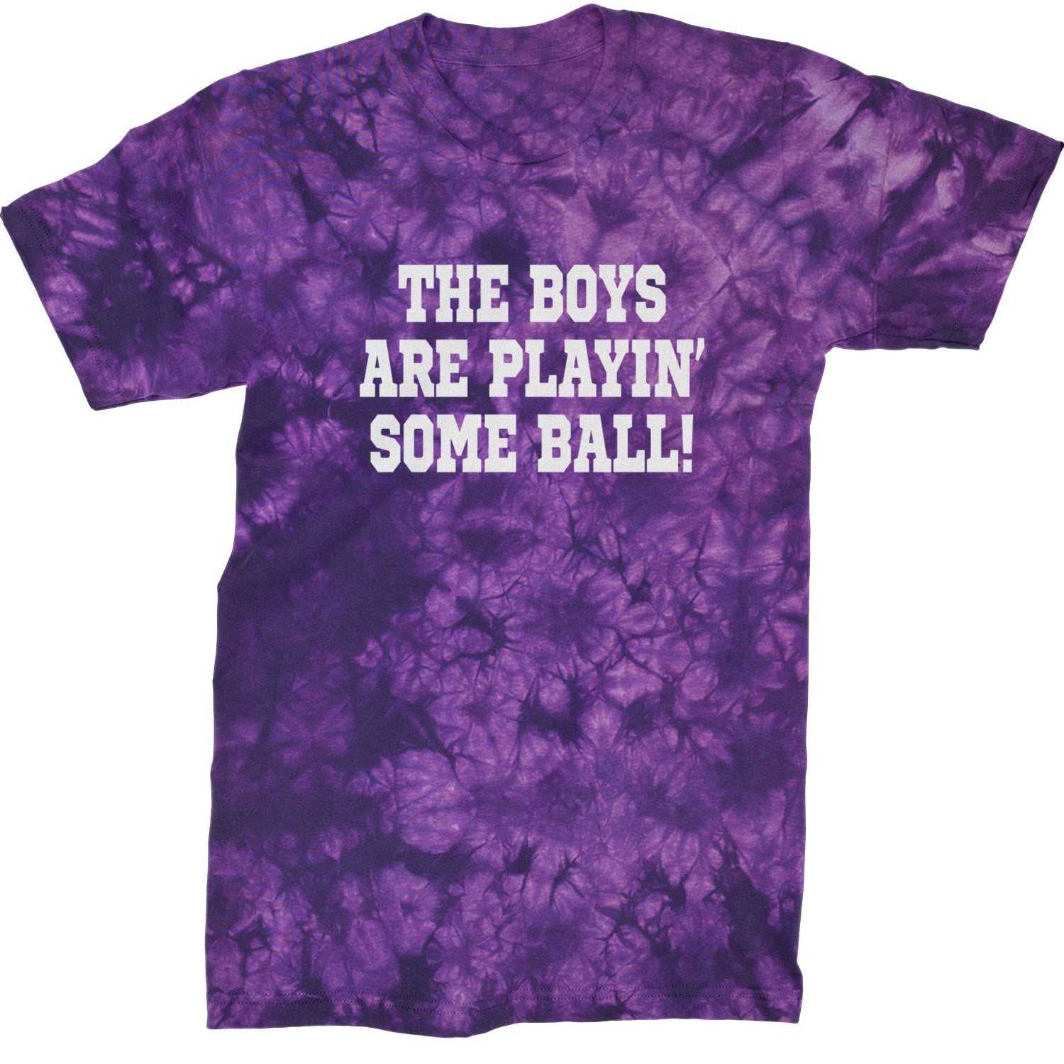 The Boys Are Playing Some Baseball Mens T-shirt Tie-Dye Crystal Purple