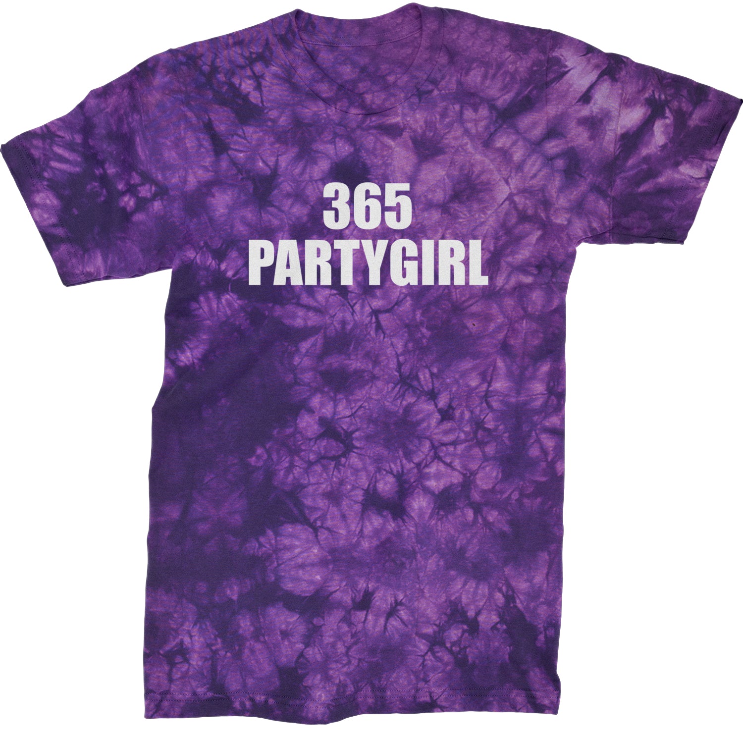 365 Party Girl Brat Girl Summer Mens T-shirt Tie-Dye Crystal Purple