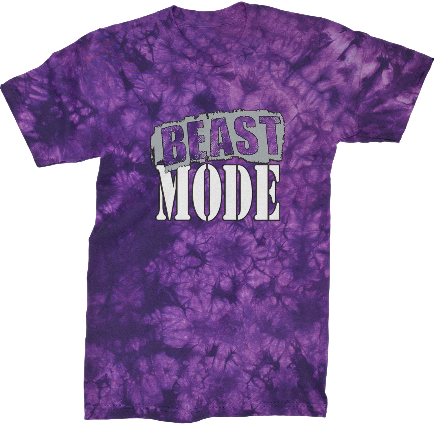 Beast Mode Training Gym Workout Mens T-shirt Tie-Dye Crystal Purple