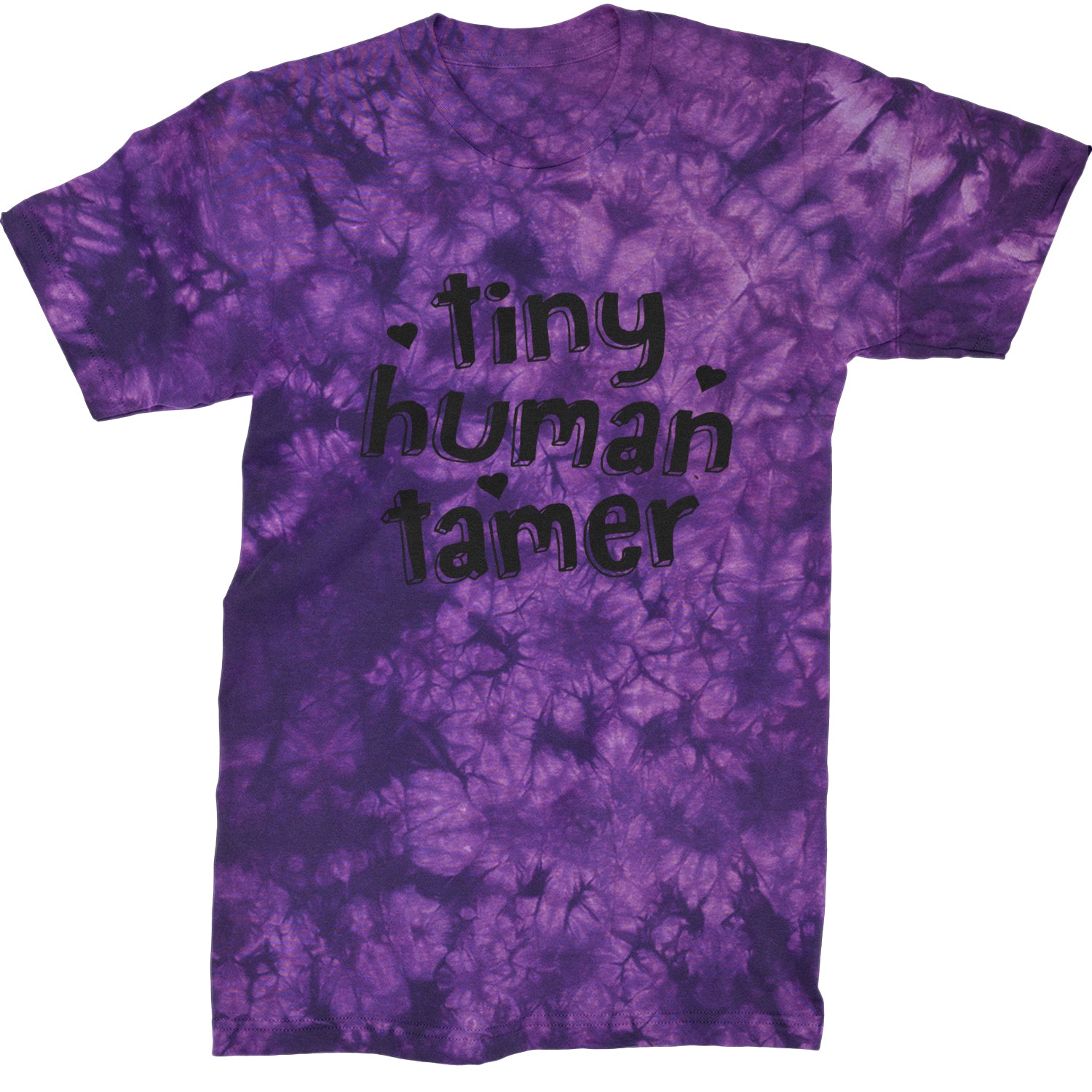 Tiny Human Tamer Teacher Mens T-shirt Tie-Dye Crystal Purple