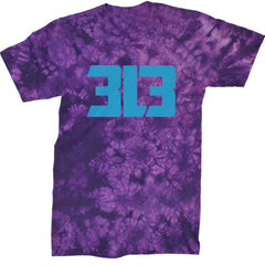 3L3 From The 313 Detroit Football Mens T-shirt Tie-Dye Crystal Purple