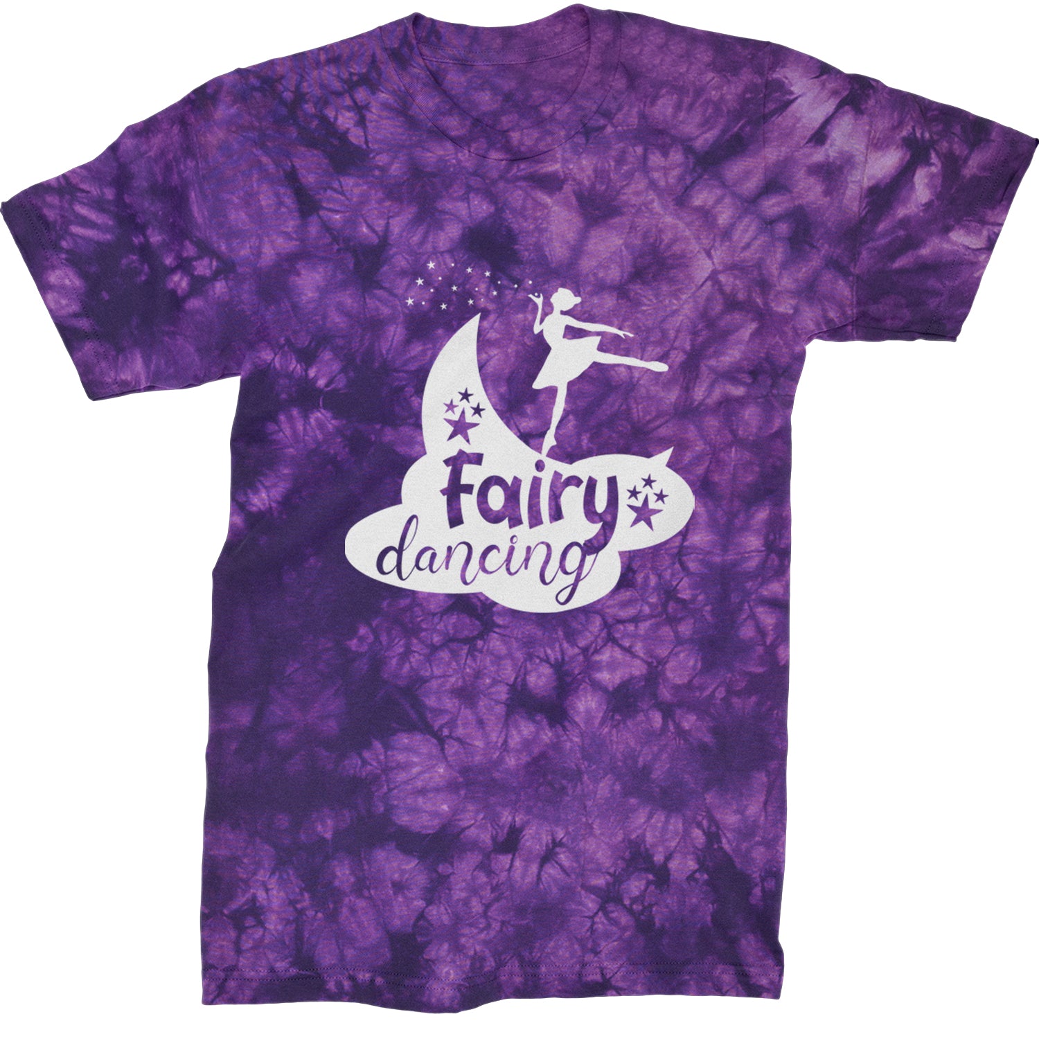 Fairy Dancing Mens T-shirt Tie-Dye Crystal Purple